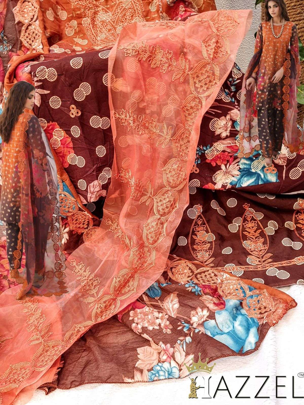 HAZZEL BEST OF QUEENS COURT VOL 10 COTTON SALWAR KAMEEZ 