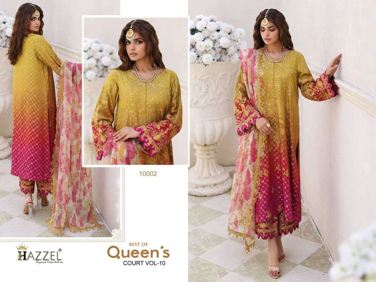HAZZEL BEST OF QUEENS COURT VOL 10 COTTON SALWAR KAMEEZ 