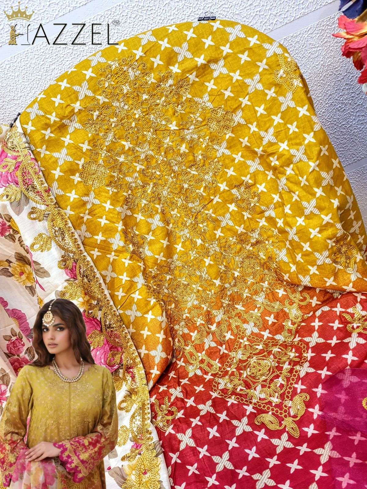 HAZZEL BEST OF QUEENS COURT VOL 10 COTTON SALWAR KAMEEZ 