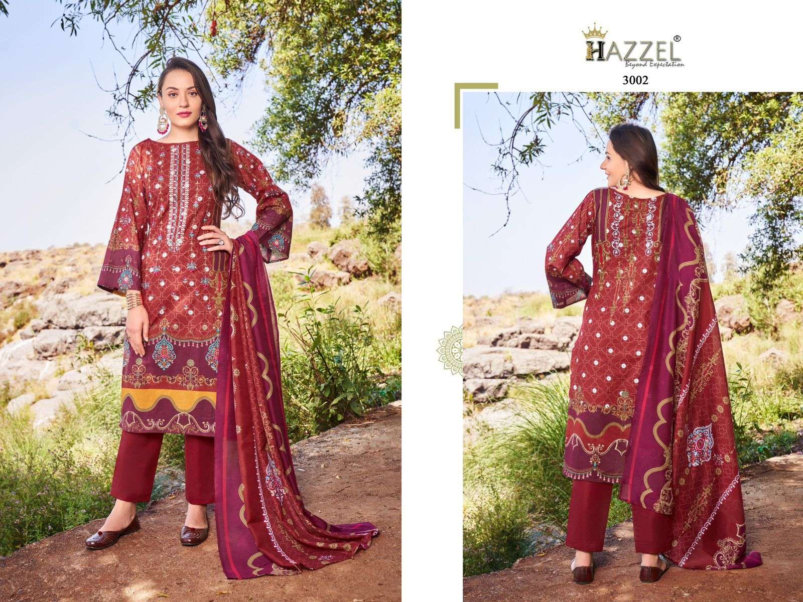 HAZZEL BIN SAEED VOL 3 LAWN COTTON SALWAR KAMEEZ 