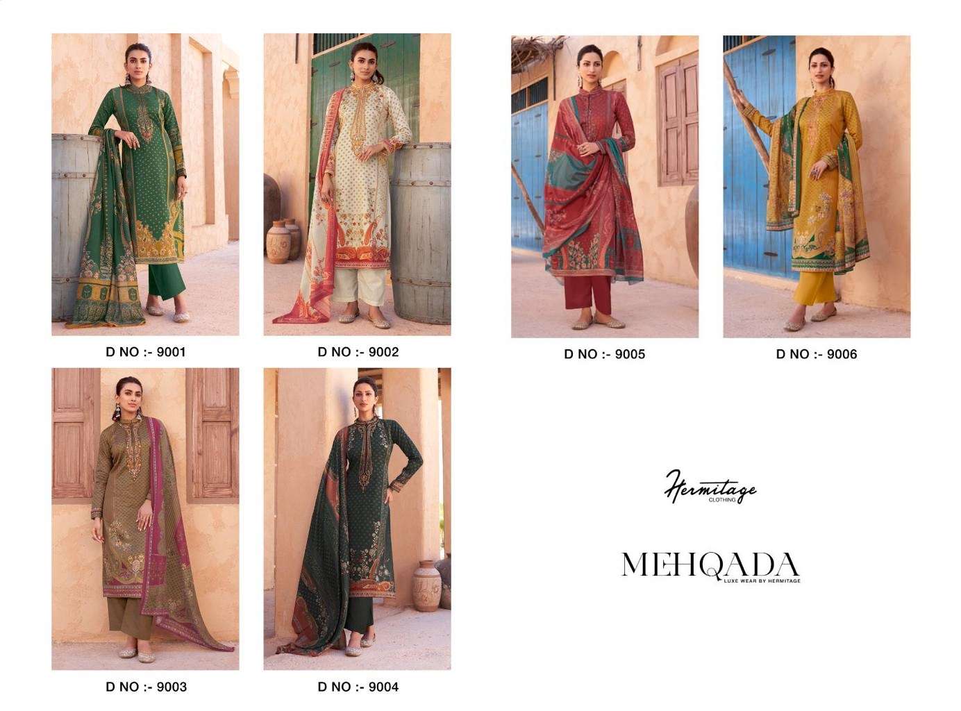 HERMITAGE CLOTHING MEHQADA LAWN COTTON DIGITAL PRINT WITH WORK SUIT