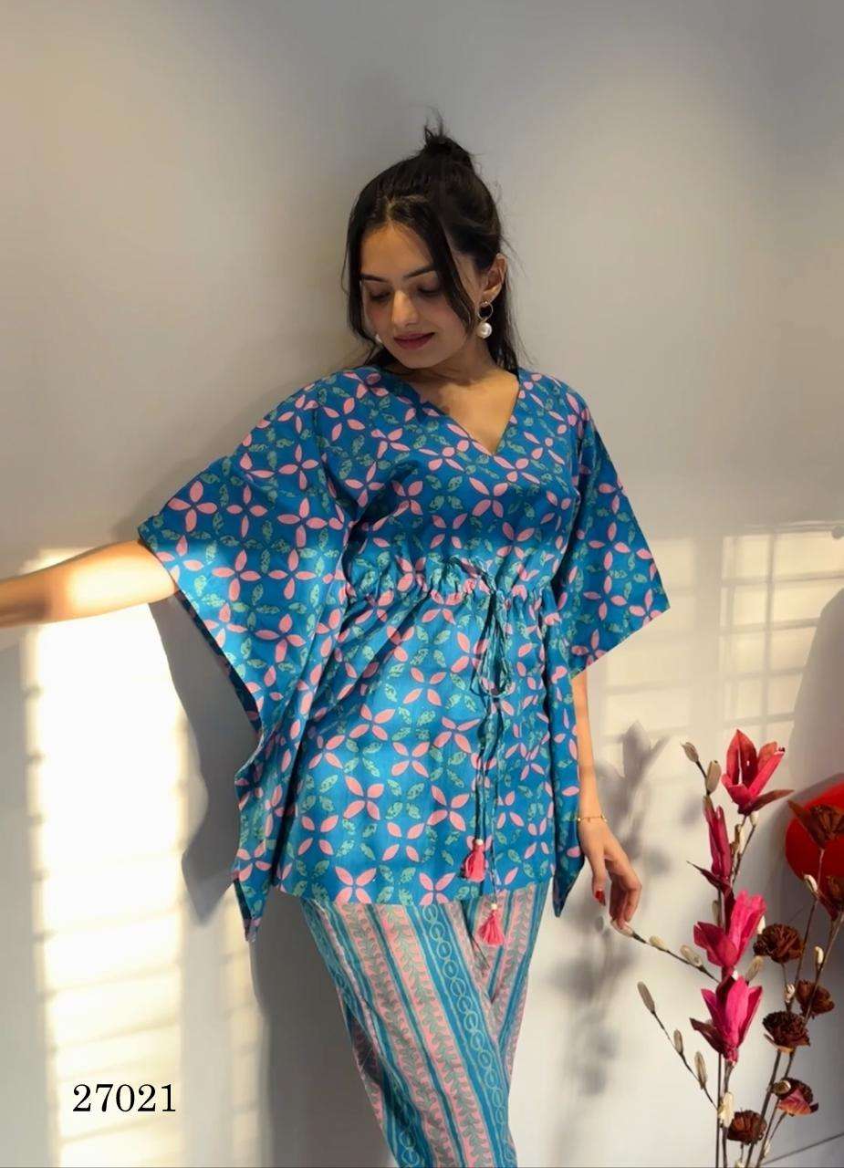 INDIRA 27021 FANCY KAFTAN STYLE TOP WITH BOTTOM 