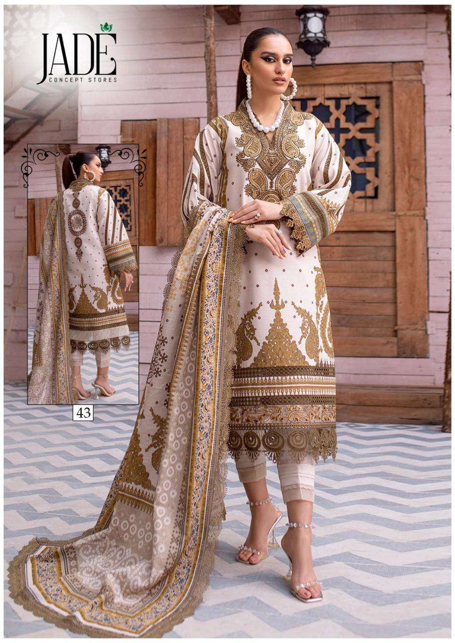 JADE CHEVRON EXCLUSIVE HEAVY COTTON VOL 5 LAWN COTTON SUIT