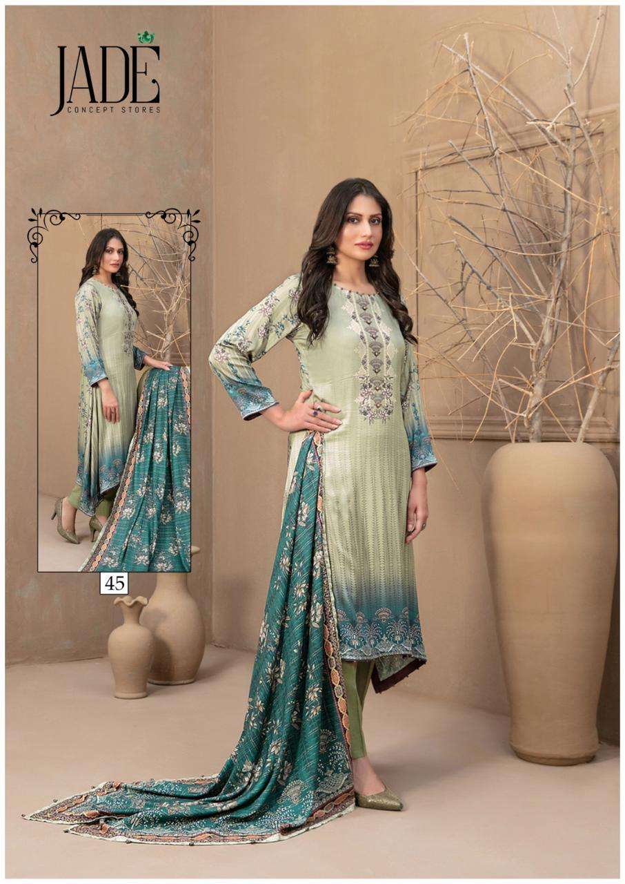 JADE CHEVRON EXCLUSIVE HEAVY COTTON VOL 5 LAWN COTTON SUIT