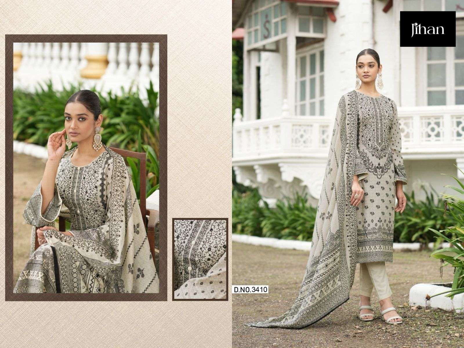 JIHAN D NO 3410 LAWN COTTON SUIT