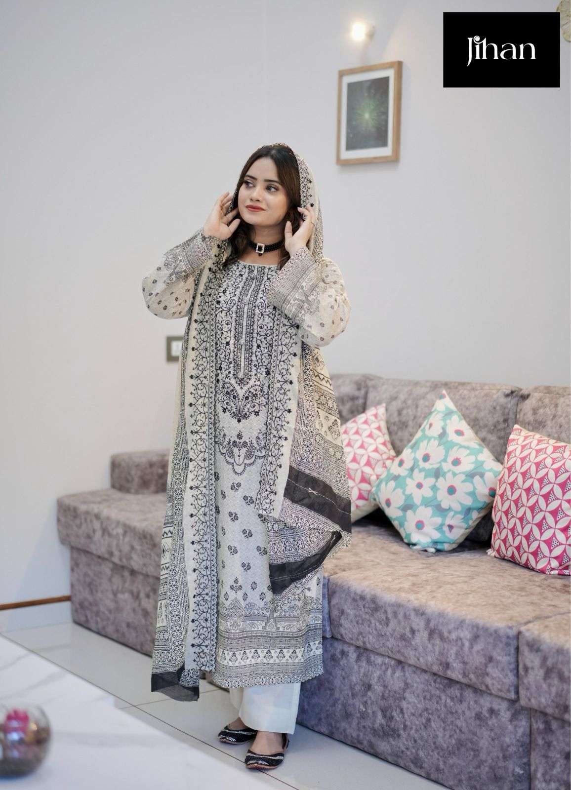 JIHAN D NO 3410 LAWN COTTON SUIT