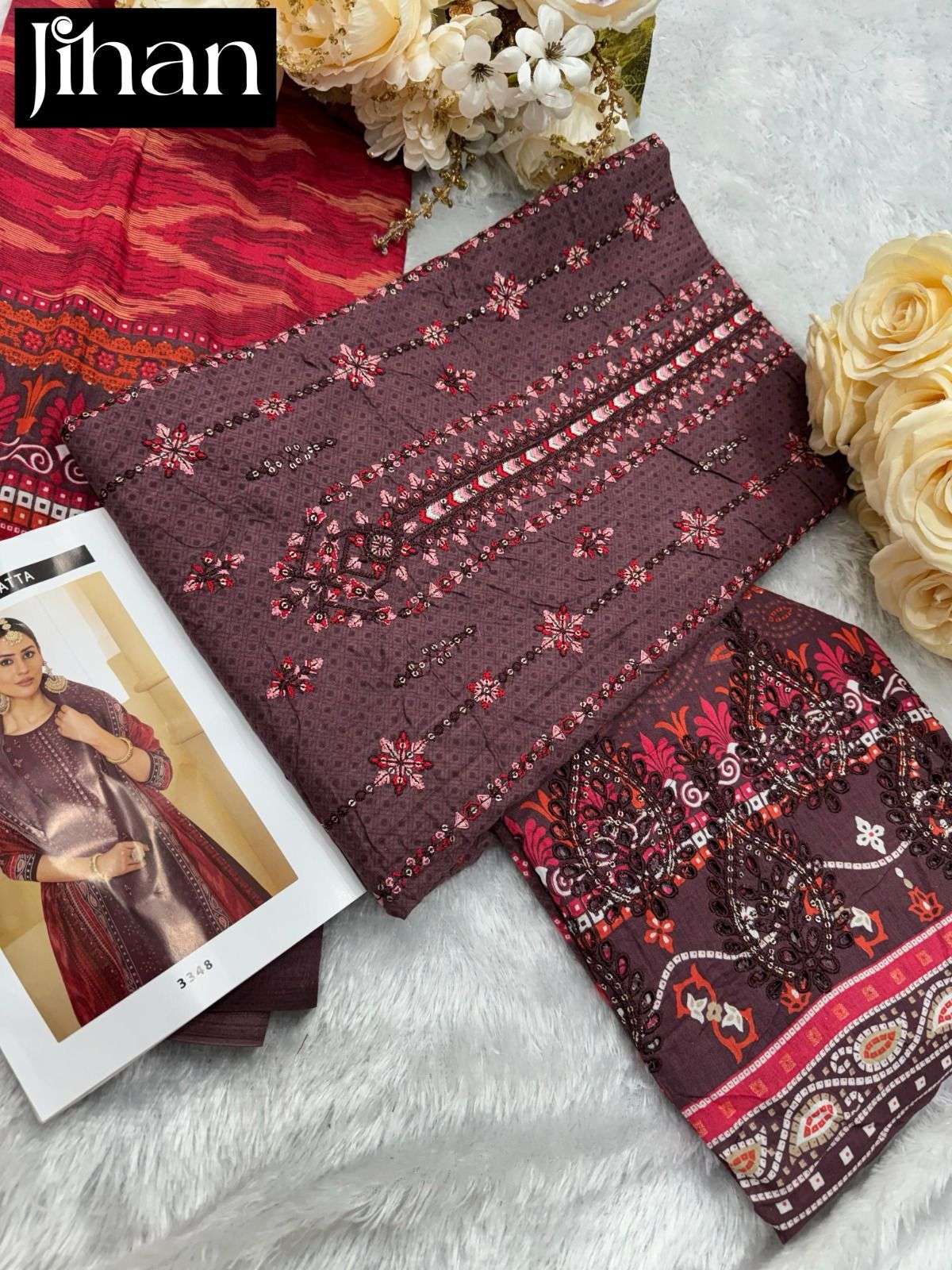 JIHAN SCARLET VOL 3 LAWN COTTON SALWAR SUIT