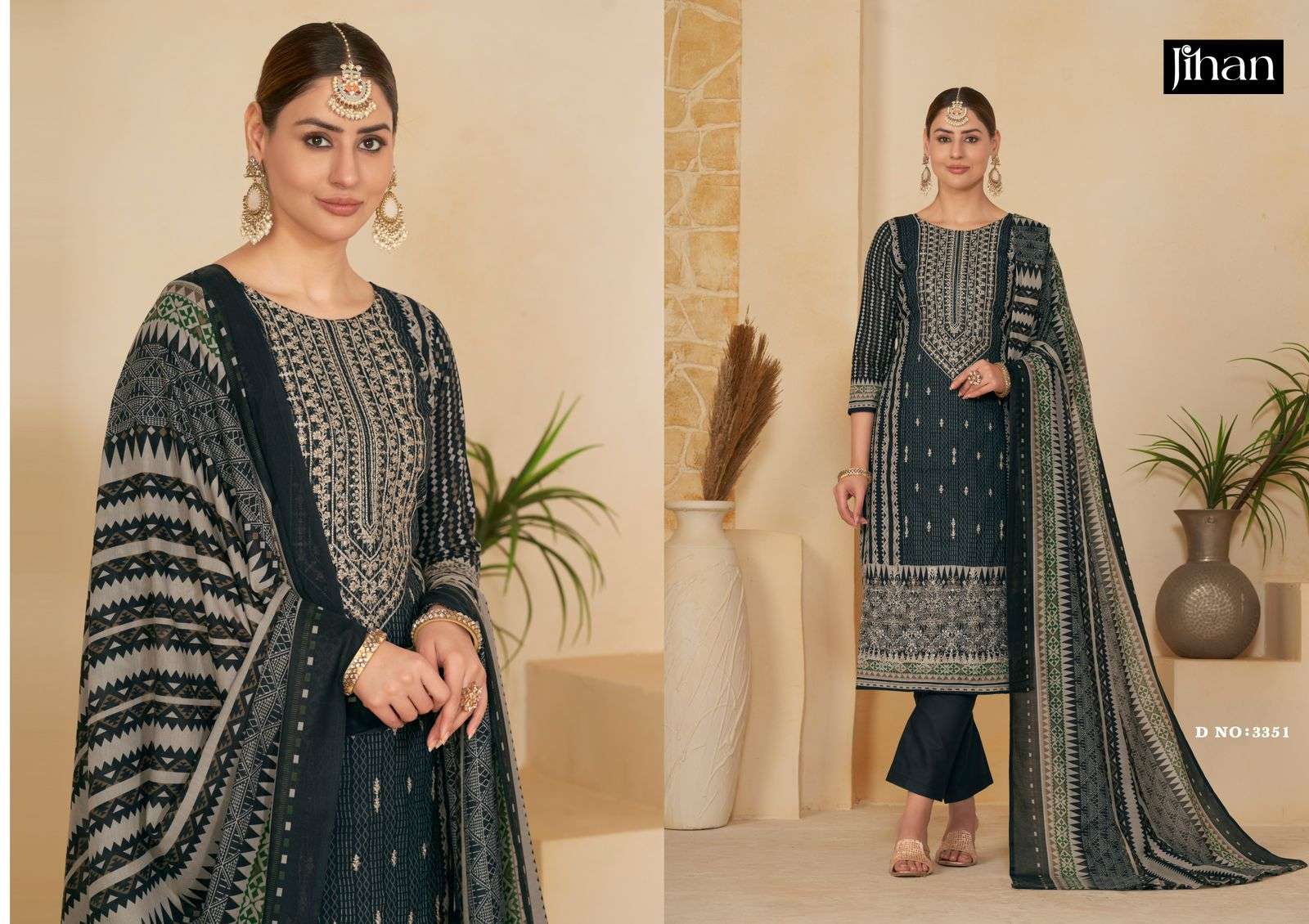 JIHAN SCARLET VOL 3 LAWN COTTON SALWAR SUIT