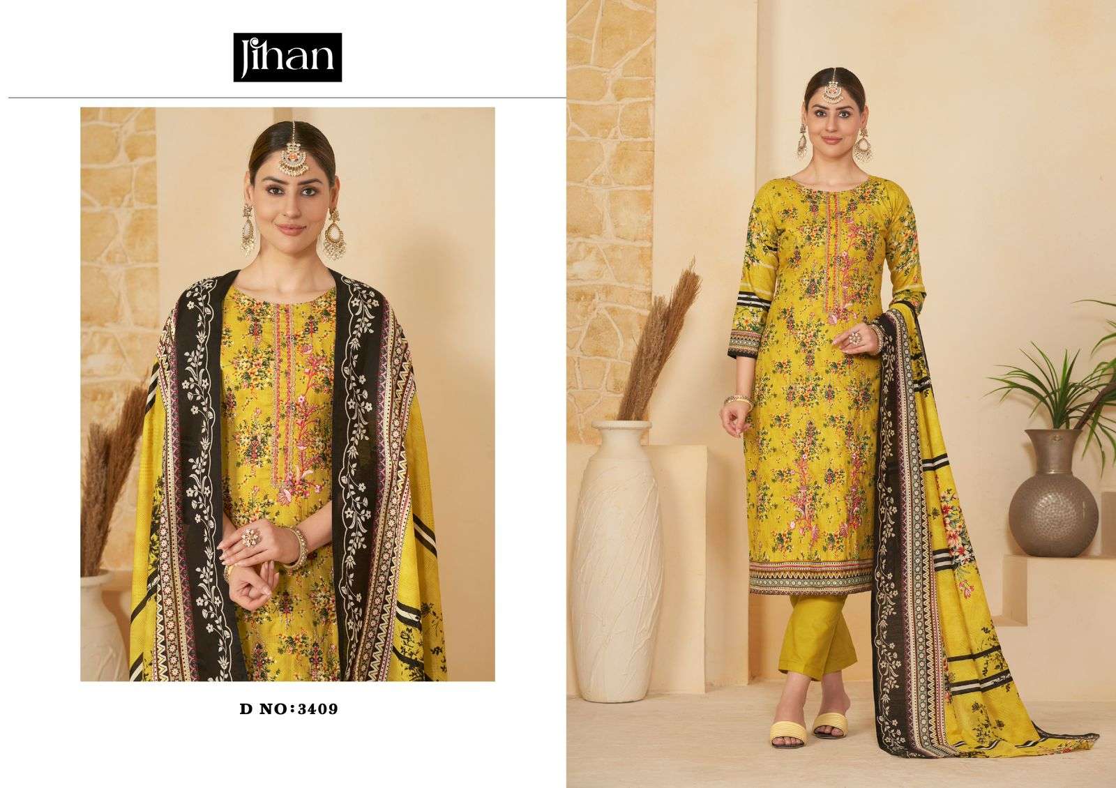 JIHAN SCARLET VOL 3 LAWN COTTON SALWAR SUIT