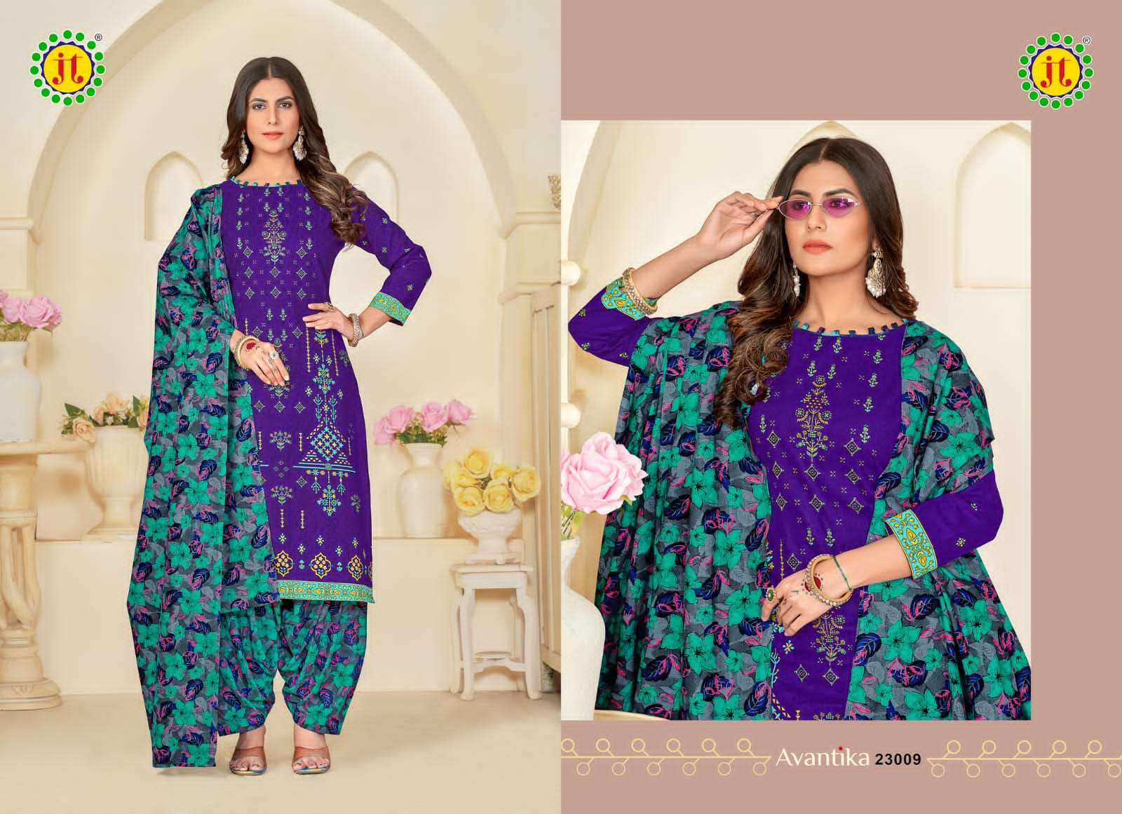 JT AVANTIKA VOL 23 COTTON PRINTED SALWAR SUIT