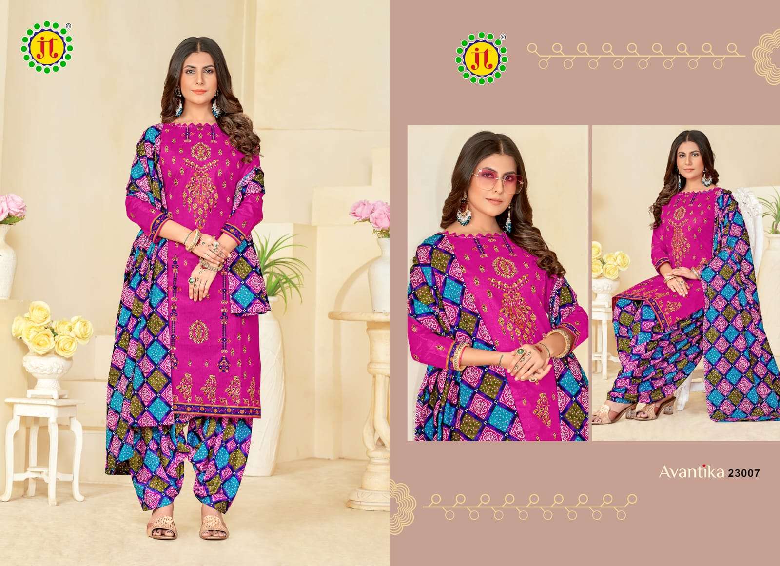JT AVANTIKA VOL 23 COTTON PRINTED SALWAR SUIT