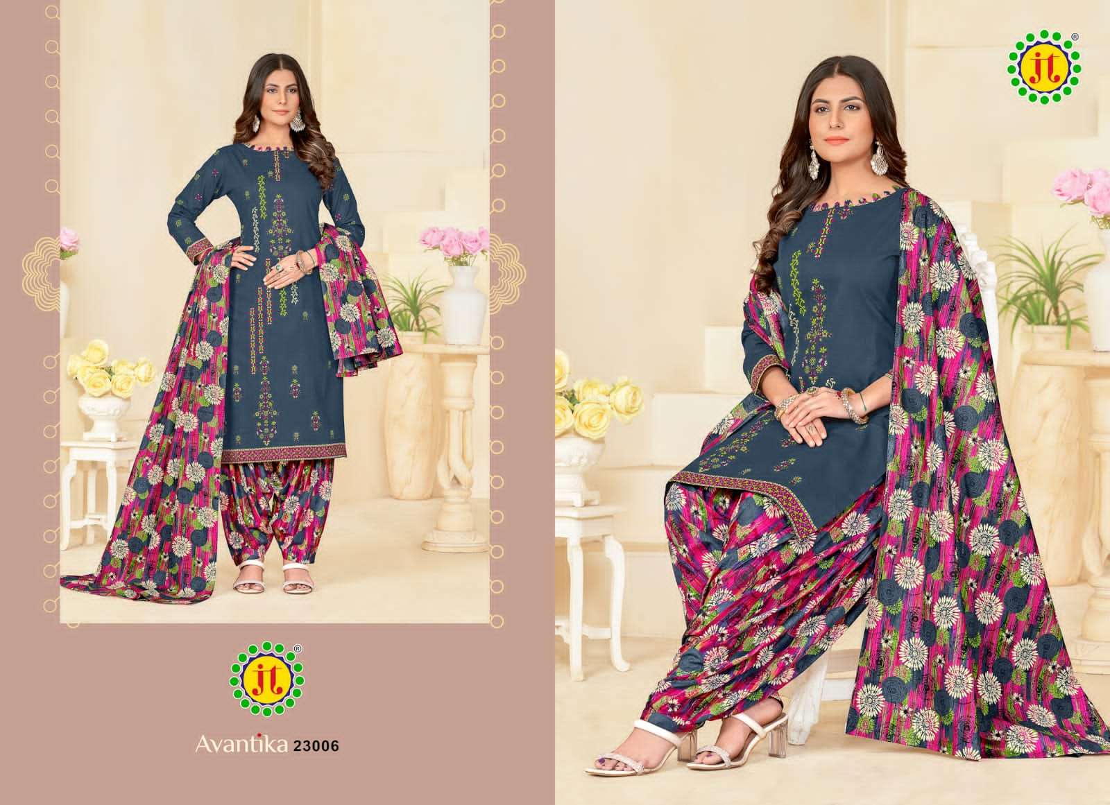 JT AVANTIKA VOL 23 COTTON PRINTED SALWAR SUIT