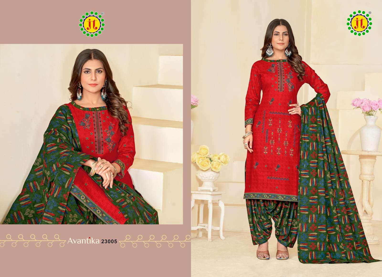 JT AVANTIKA VOL 23 COTTON PRINTED SALWAR SUIT