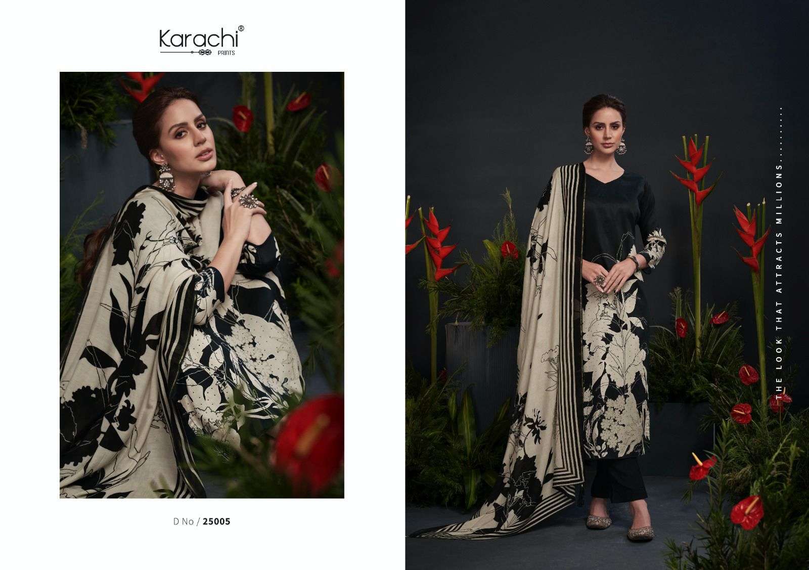 KARACHI PRINTS ZARA DIGITAL PRINT SILK SUIT