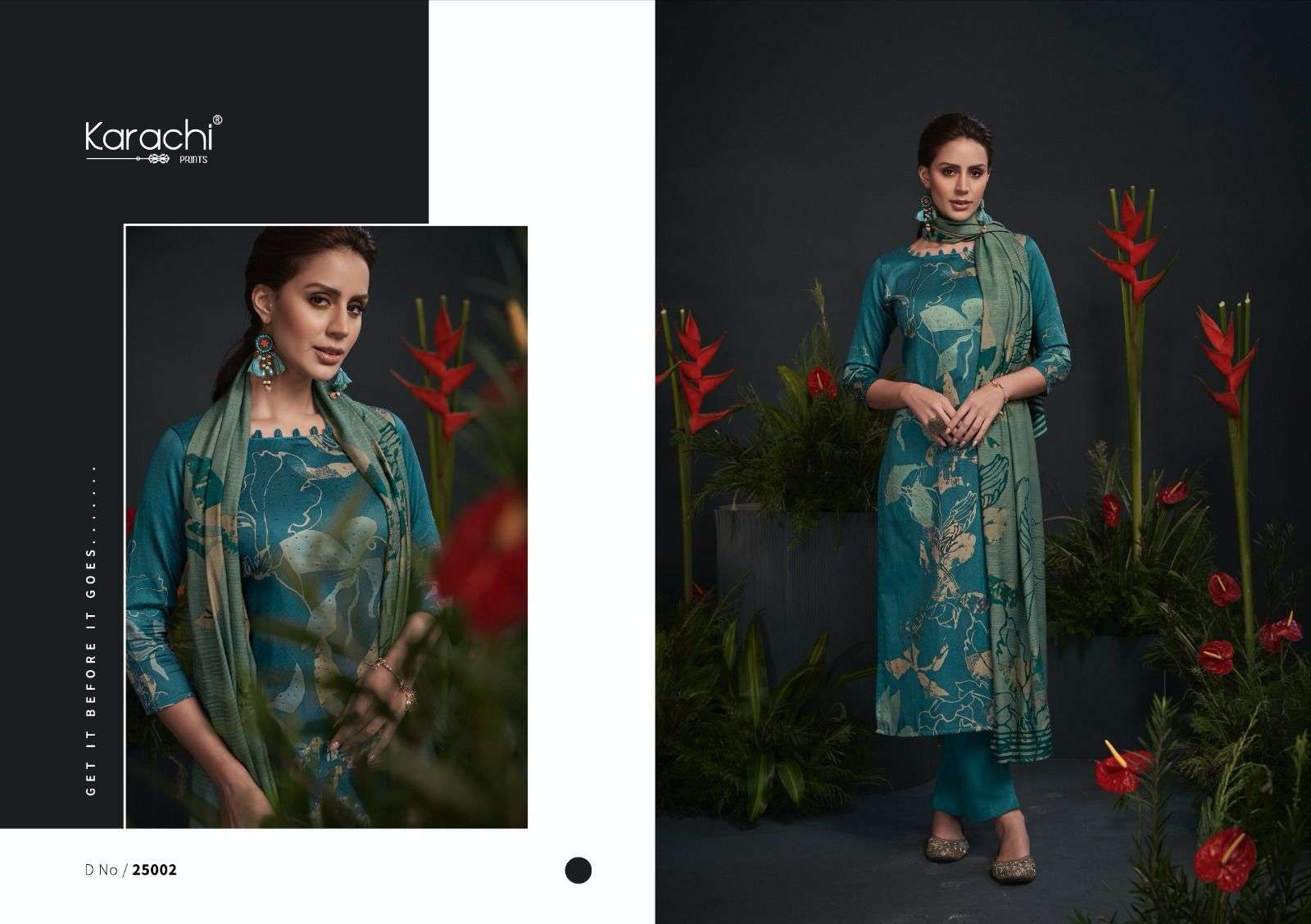 KARACHI PRINTS ZARA DIGITAL PRINT SILK SUIT