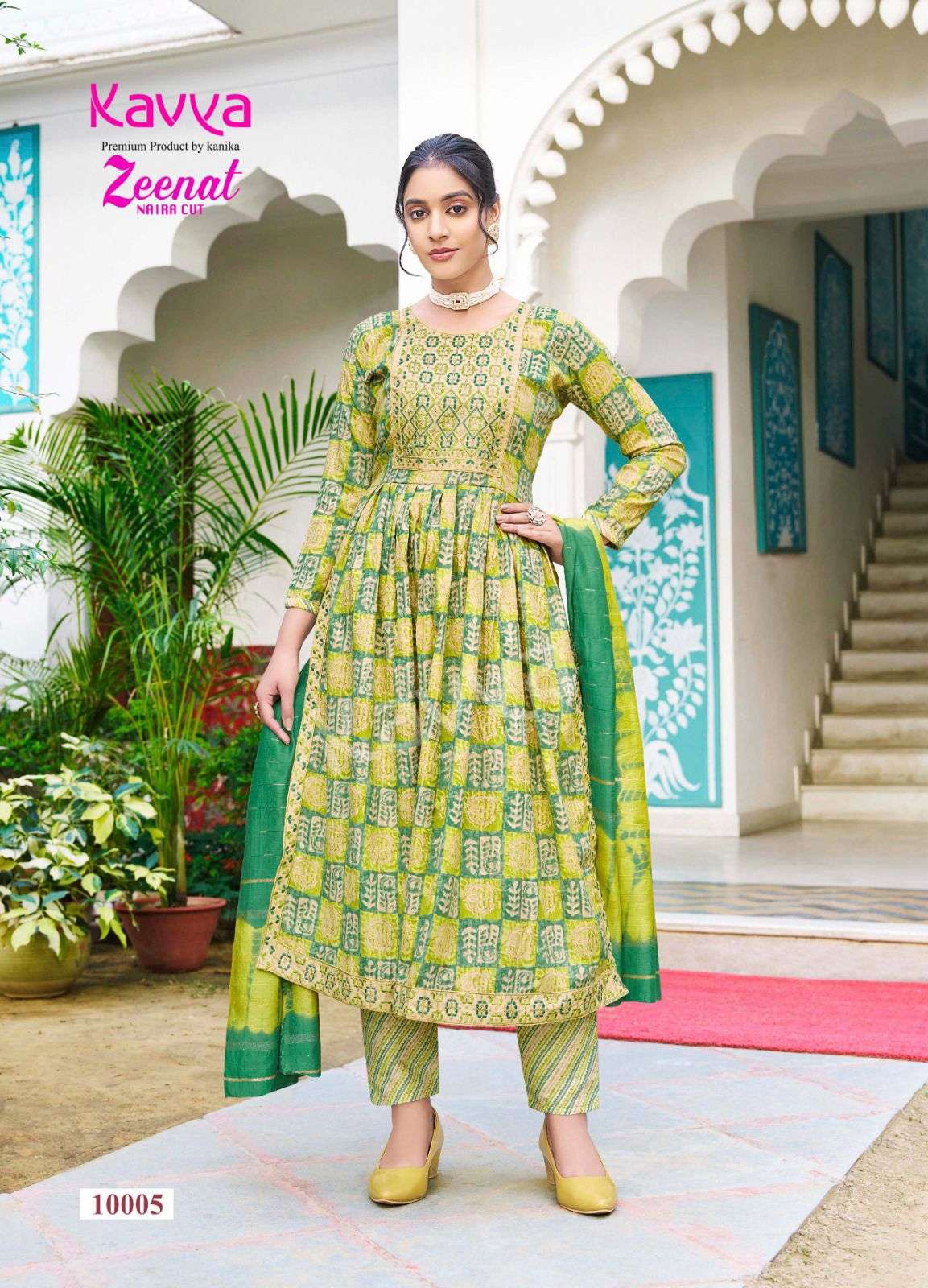 KAVYA ZEENAT VOL 10 NAIRA PATTERN KURTI COMBO SET 