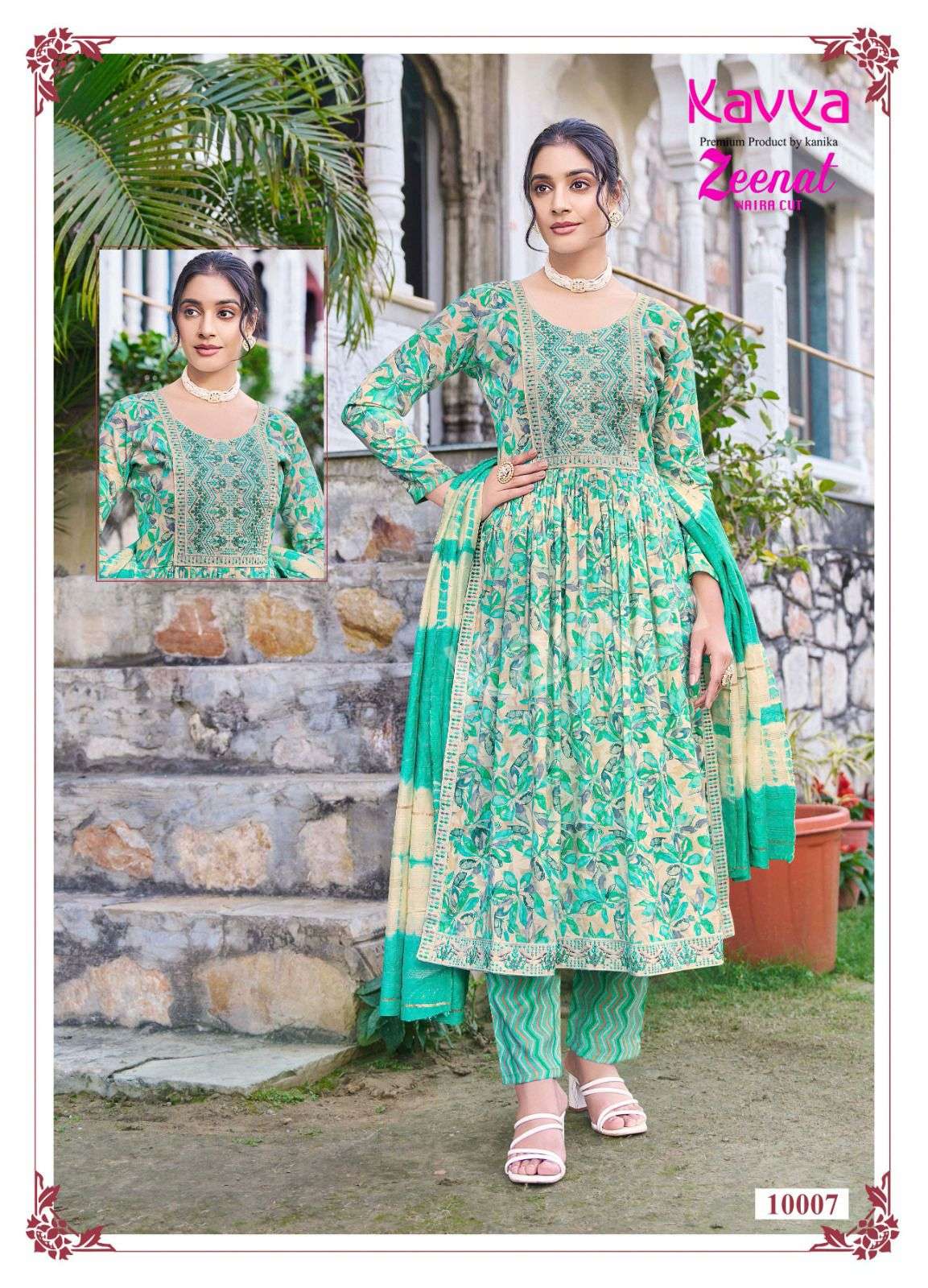 KAVYA ZEENAT VOL 10 NAIRA PATTERN KURTI COMBO SET 