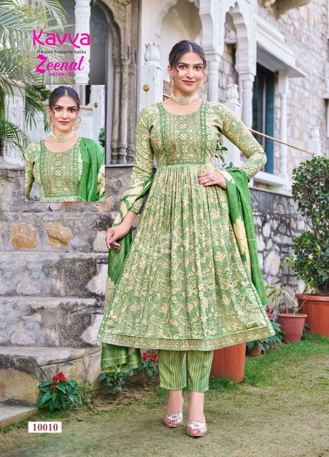 KAVYA ZEENAT VOL 10 NAIRA PATTERN KURTI COMBO SET 