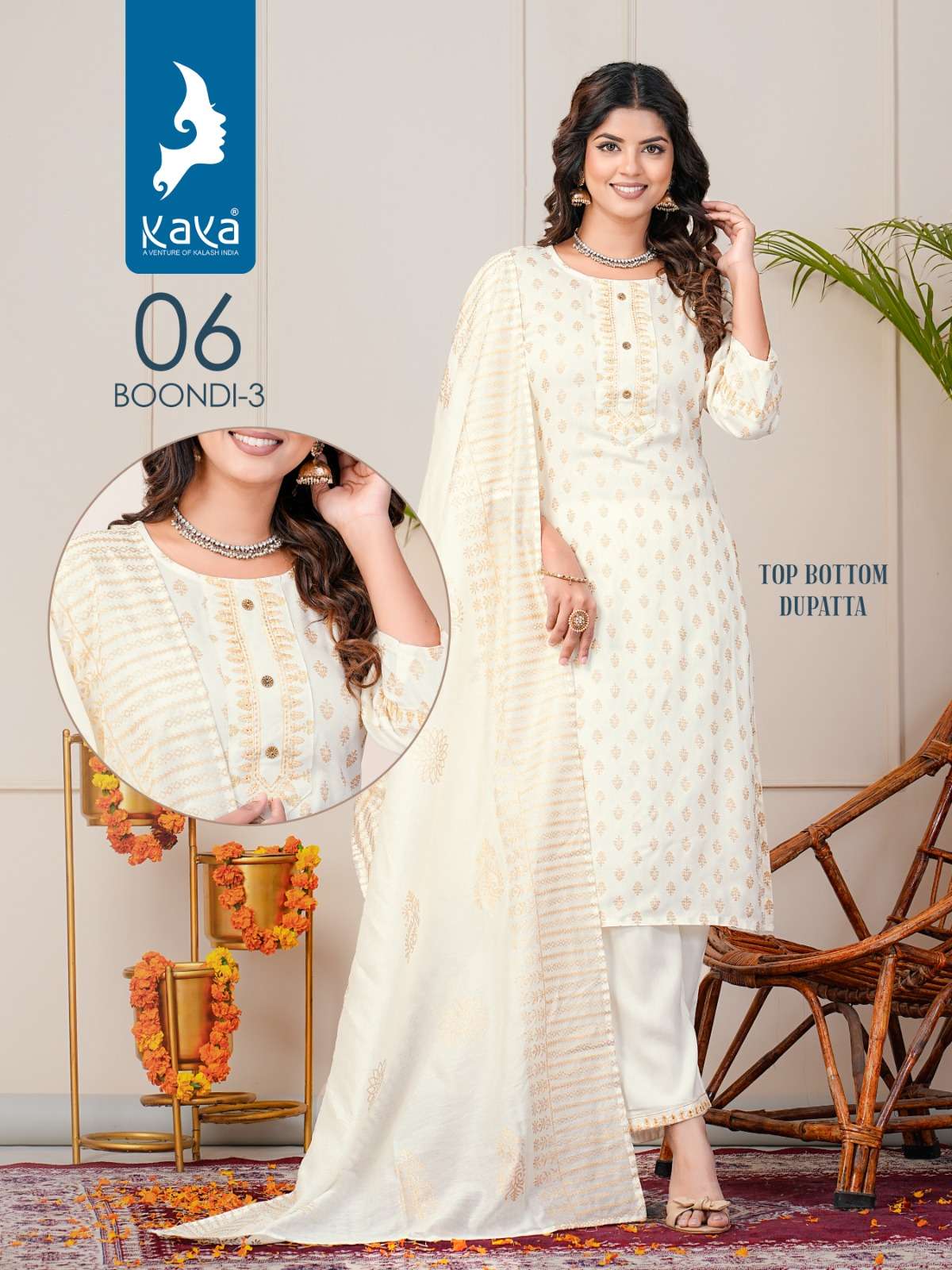  KAYA BOONDI VOL 3 RAYON DESIGNER KURTI COMBO SET 