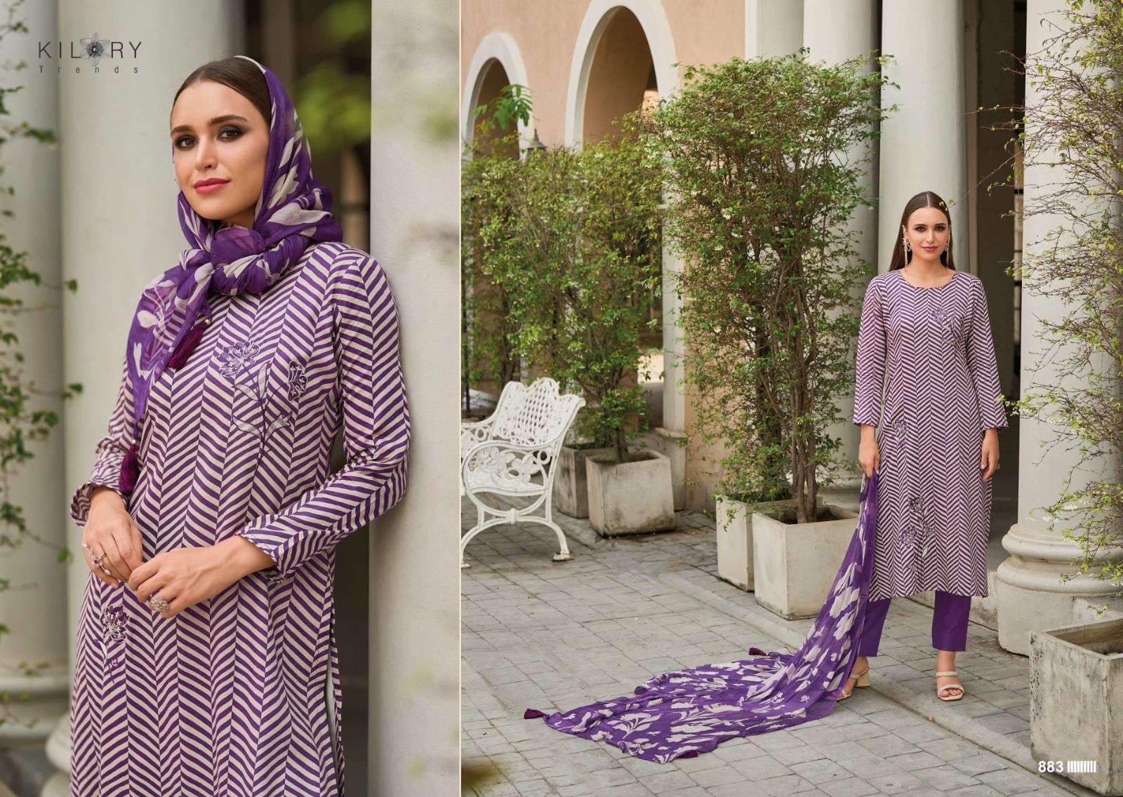 KILORY TRENDZ ELNAZ JAM COTTON FANCY WORK SUIT