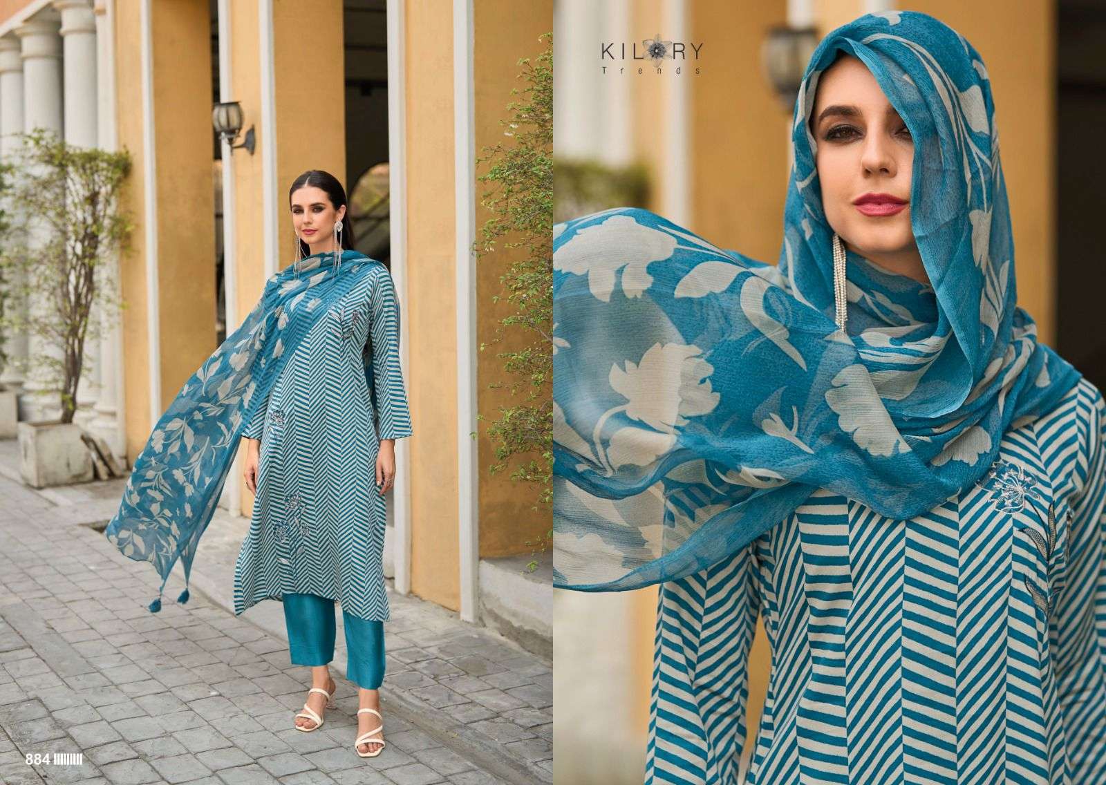 KILORY TRENDZ ELNAZ JAM COTTON FANCY WORK SUIT
