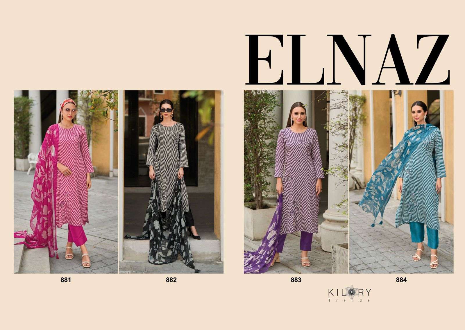 KILORY TRENDZ ELNAZ JAM COTTON FANCY WORK SUIT