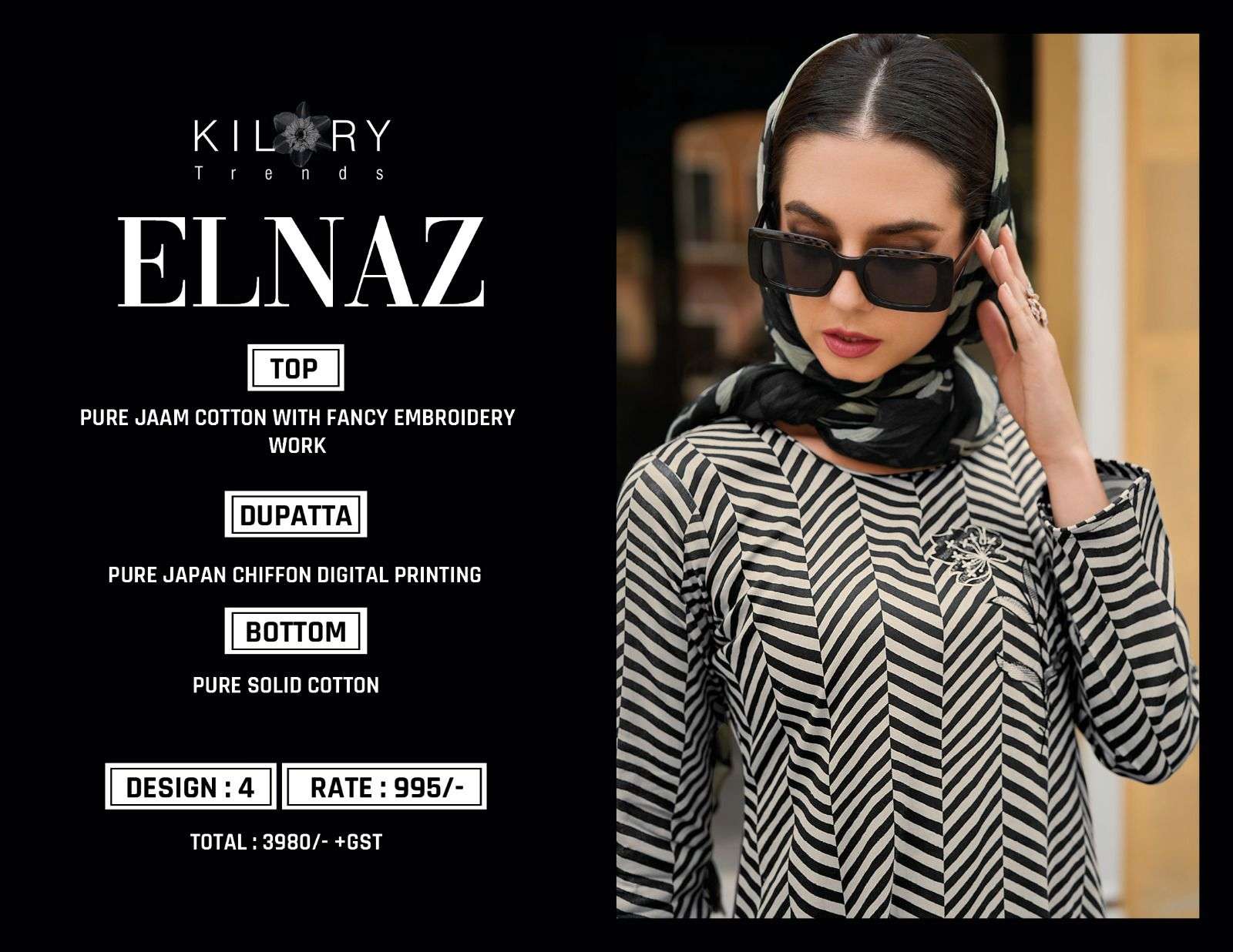 KILORY TRENDZ ELNAZ JAM COTTON FANCY WORK SUIT