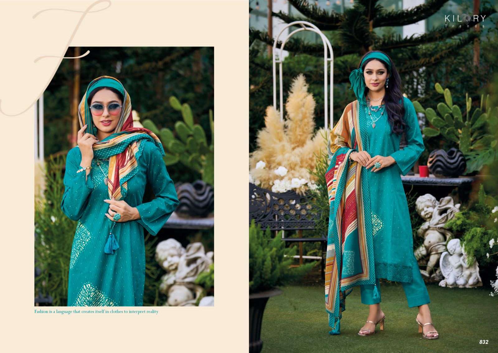  KILORY TRENDZ RUBY JAM COTTON WITH FANCY WORK SUIT