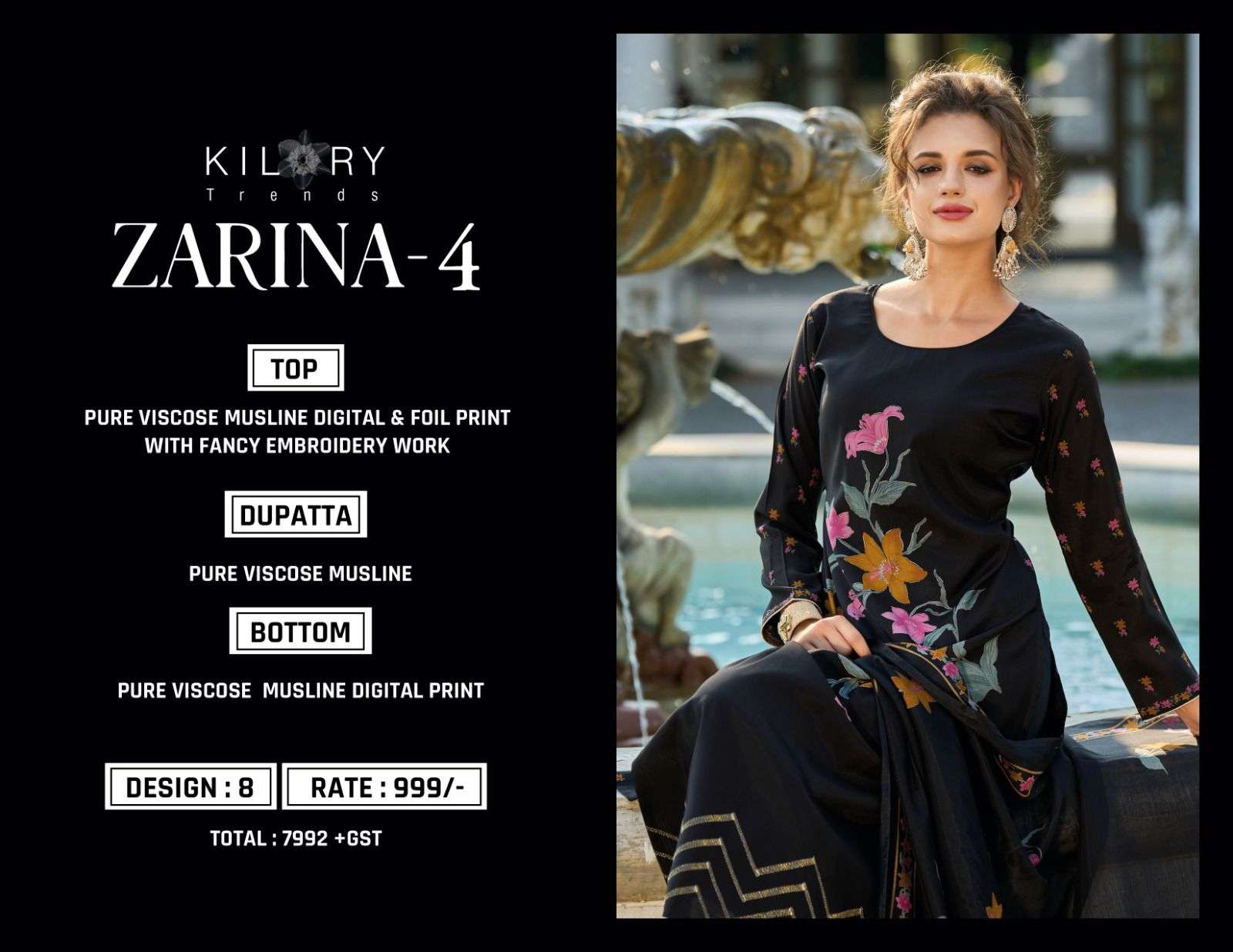KILORY TRENDZ ZARINA VOL 4 VISCOSE DESIGNER SUIT