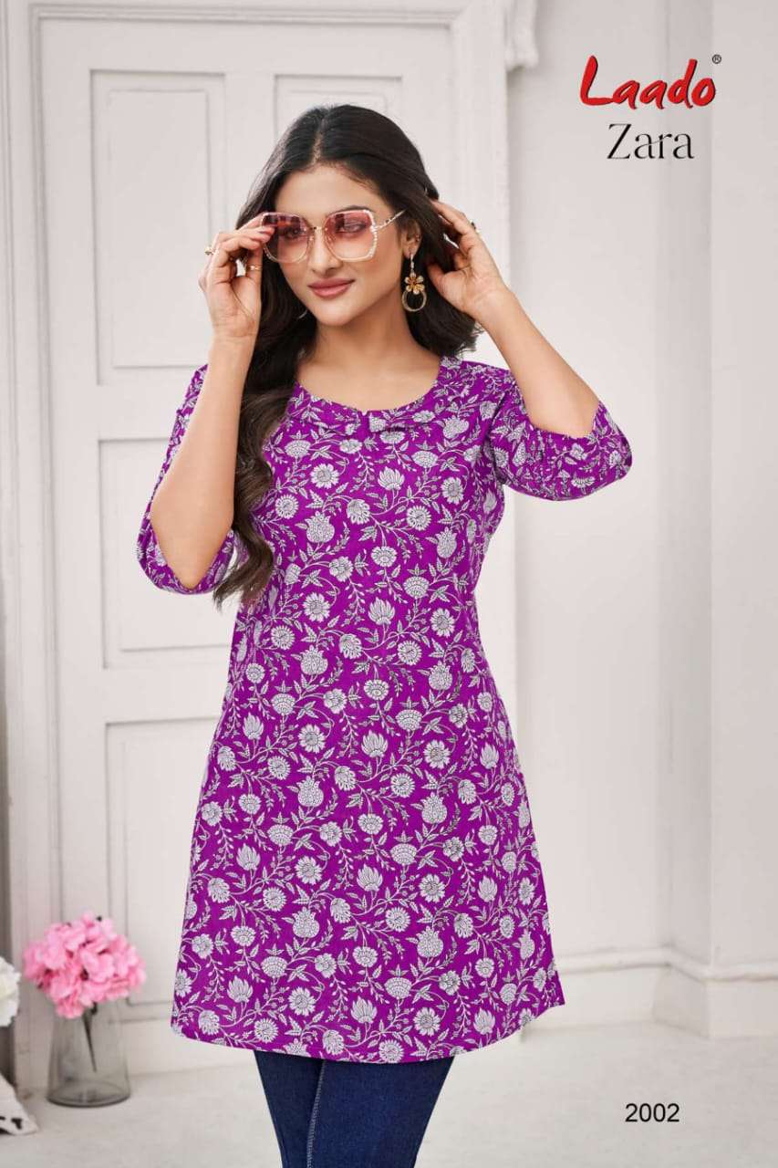 LAADO ZARA VOL 2 COTTON SHORT KURTI 