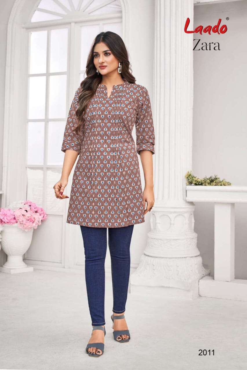 LAADO ZARA VOL 2 COTTON SHORT KURTI 