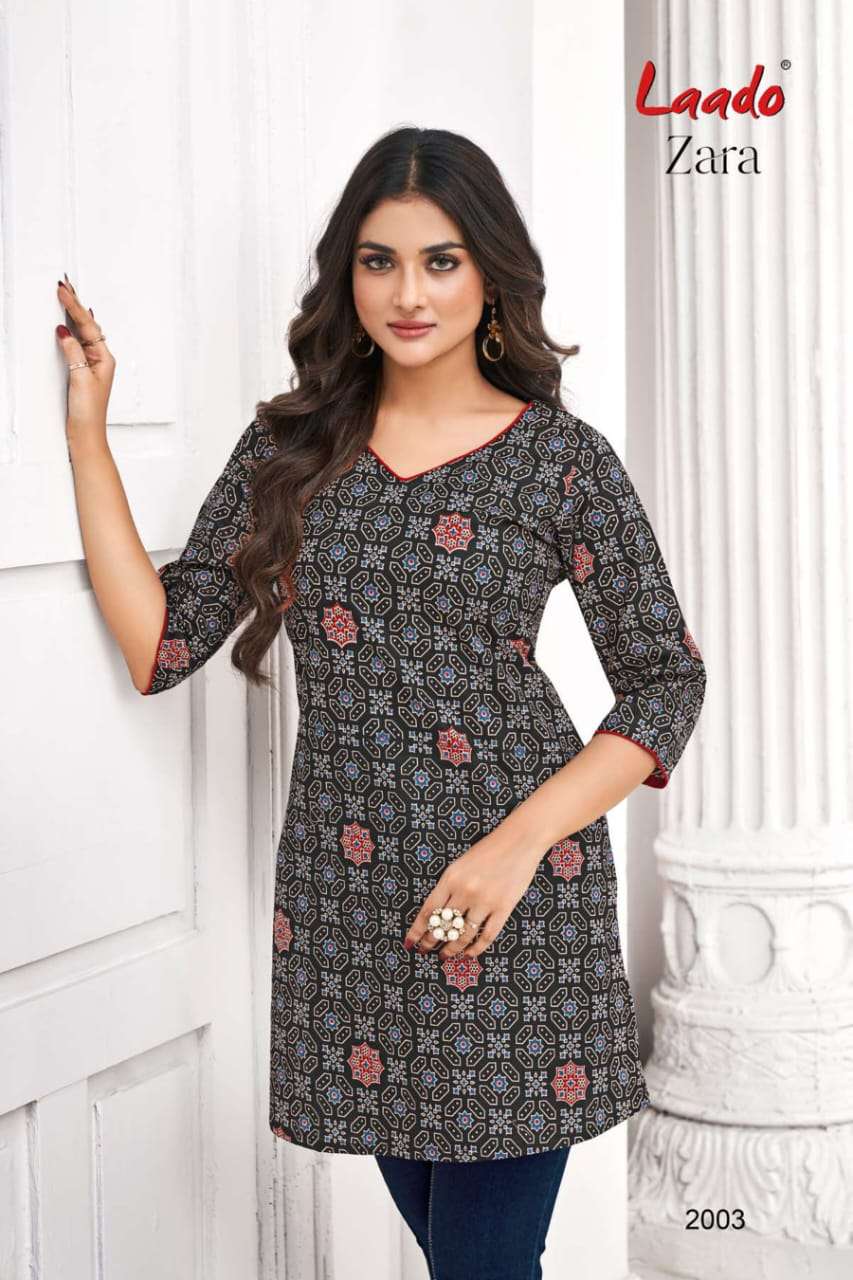 LAADO ZARA VOL 2 COTTON SHORT KURTI 