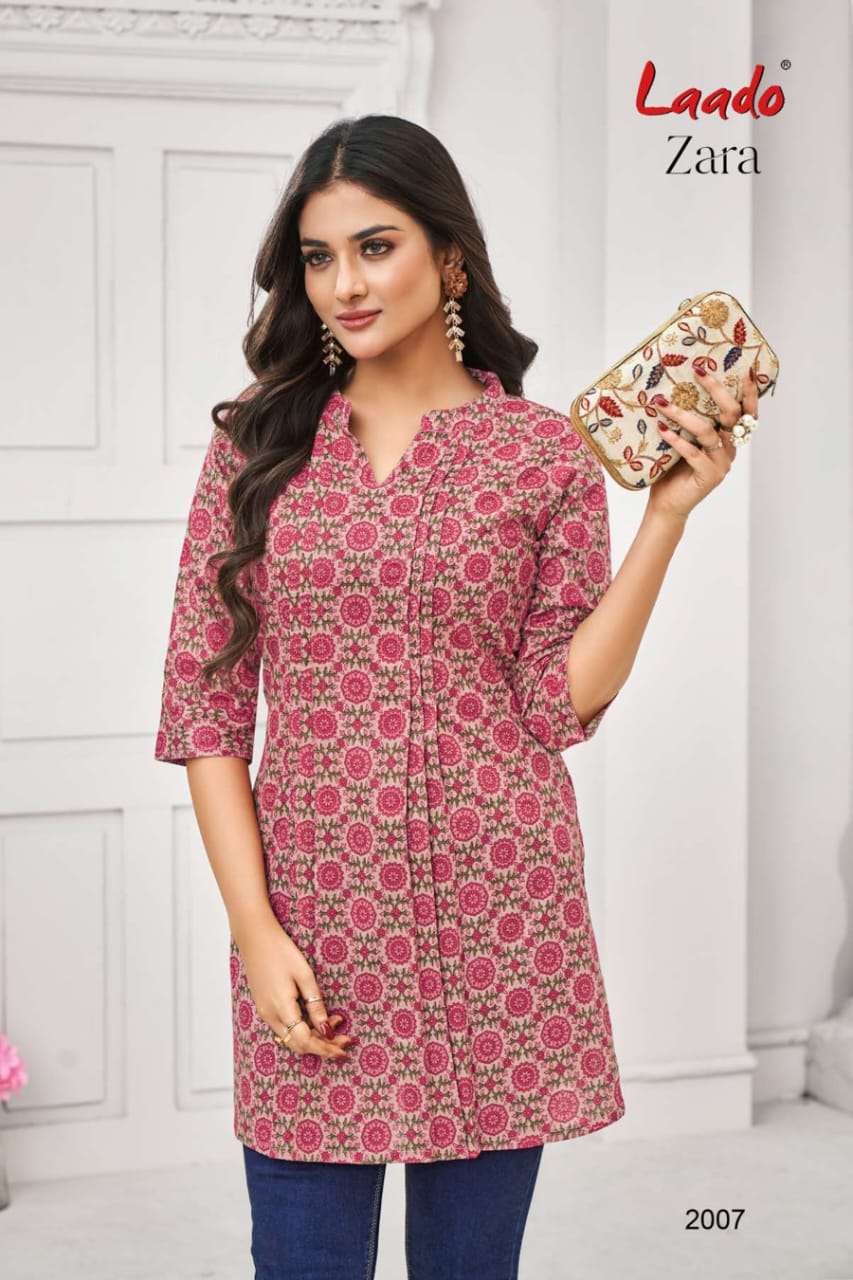 LAADO ZARA VOL 2 COTTON SHORT KURTI 