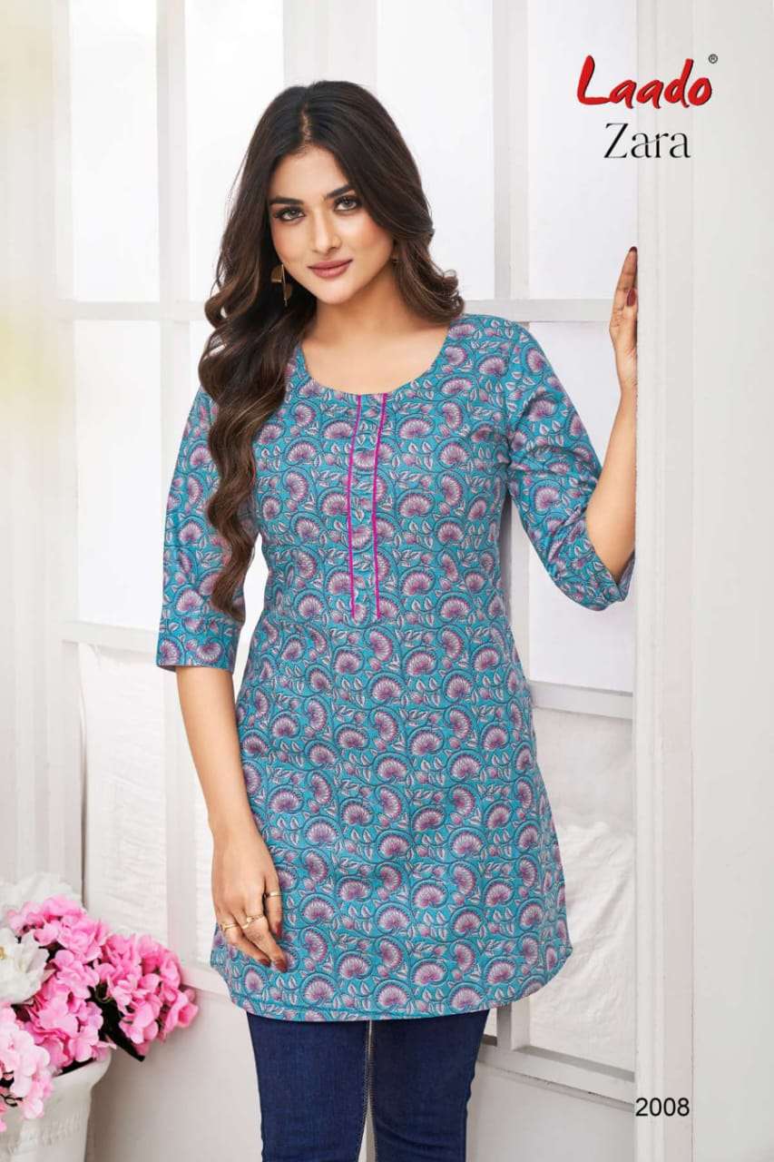 LAADO ZARA VOL 2 COTTON SHORT KURTI 