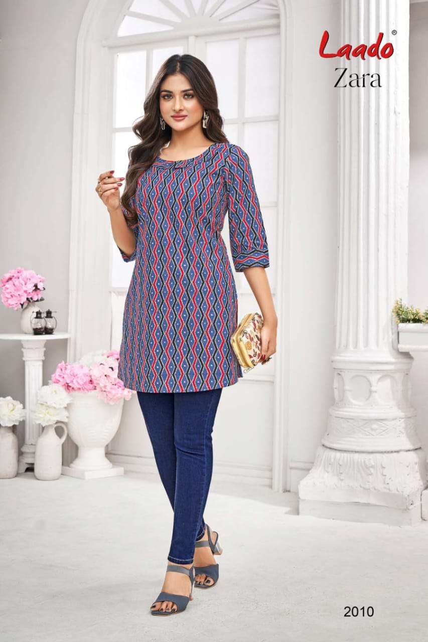 LAADO ZARA VOL 2 COTTON SHORT KURTI 
