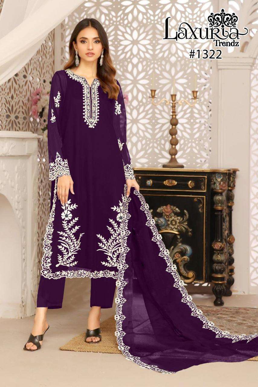 LAXURIA TRENDZ D NO 1322 GEORGETTE BEAUTIFUL DESIGNER SUIT