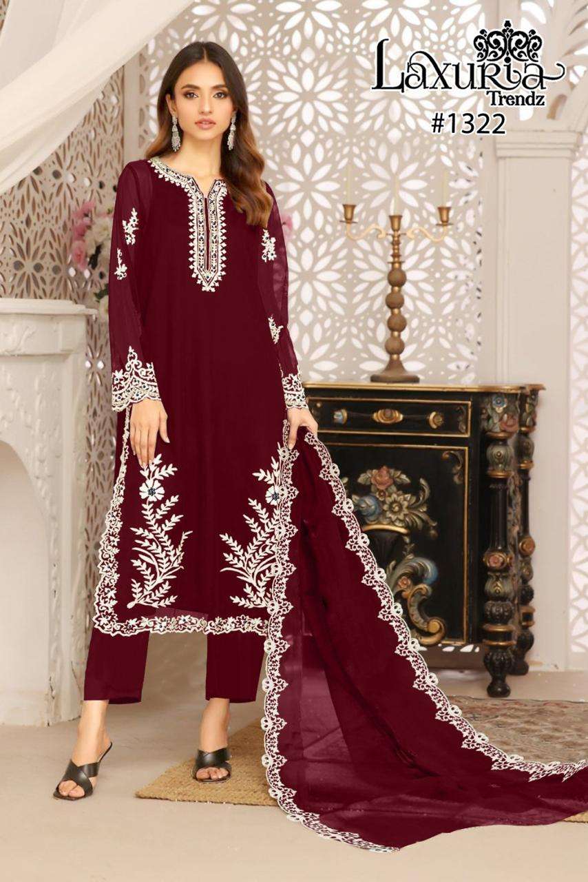LAXURIA TRENDZ D NO 1322 GEORGETTE BEAUTIFUL DESIGNER SUIT