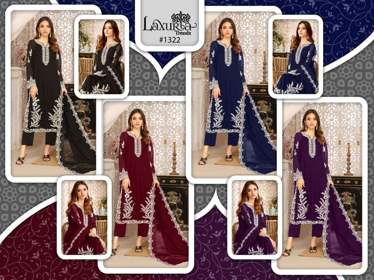 LAXURIA TRENDZ D NO 1322 GEORGETTE BEAUTIFUL DESIGNER SUIT