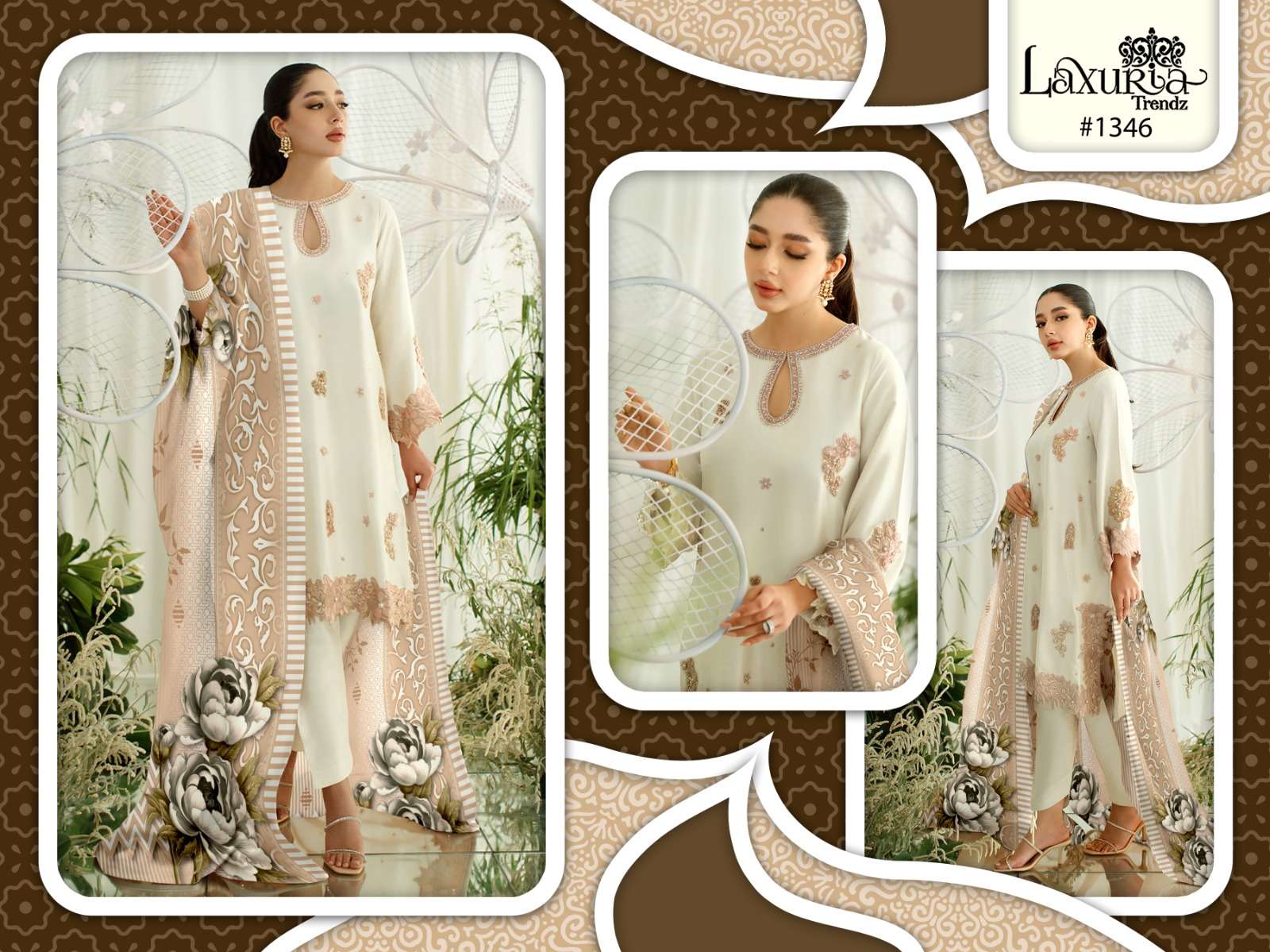 LAXURIA TRENDZ D NO 1346 GEORGETTE BEAUTIFUL DESIGNER SUIT
