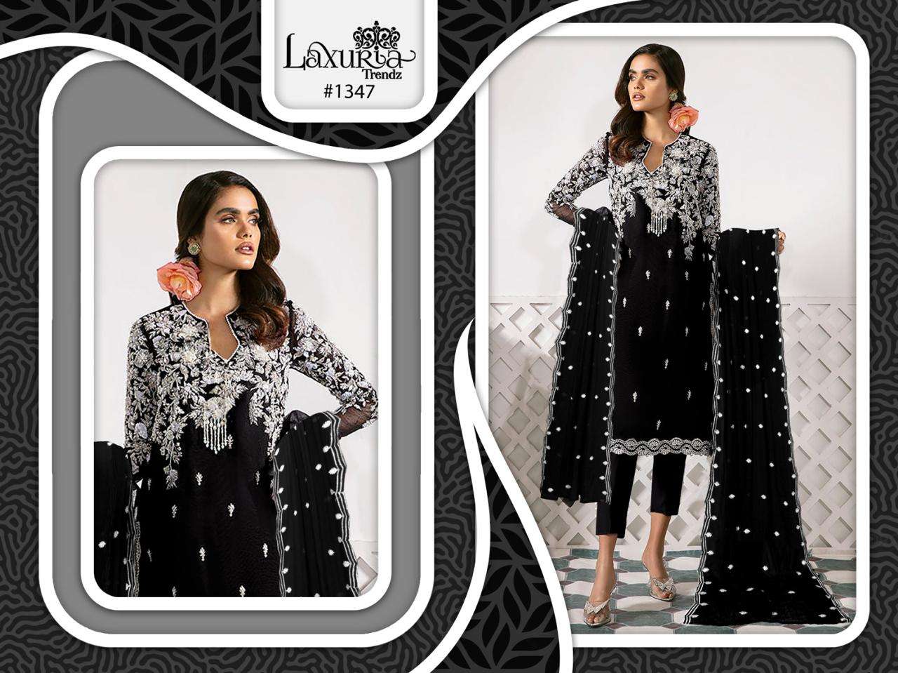 LAXURIA TRENDZ D NO 1347 GEORGETTE BEAUTIFUL DESIGNER SUIT