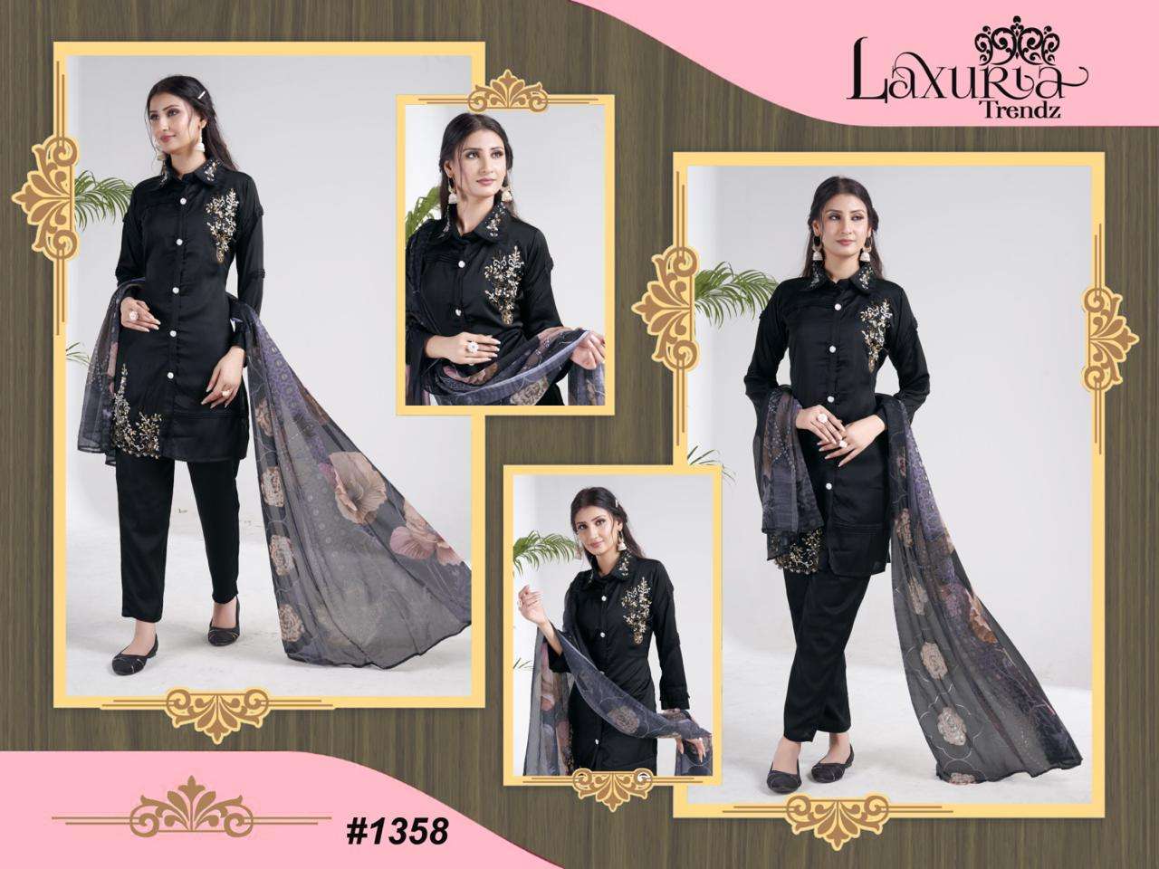 LAXURIA TRENDZ D NO 1358 TUNIC PANT AND DUPATTA SET