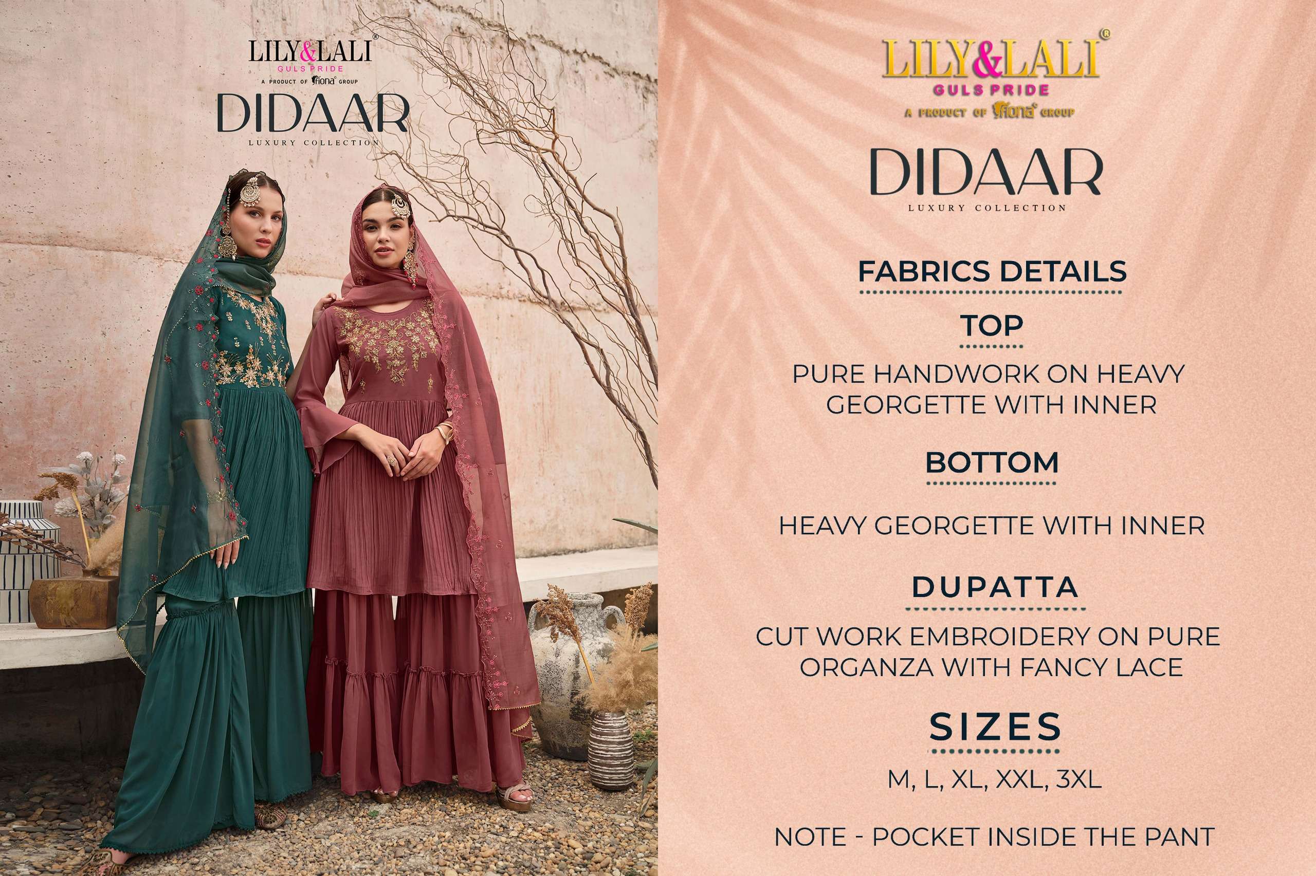 LILY AND LALI DIDAAR DESIGNER SHARARA SUIT