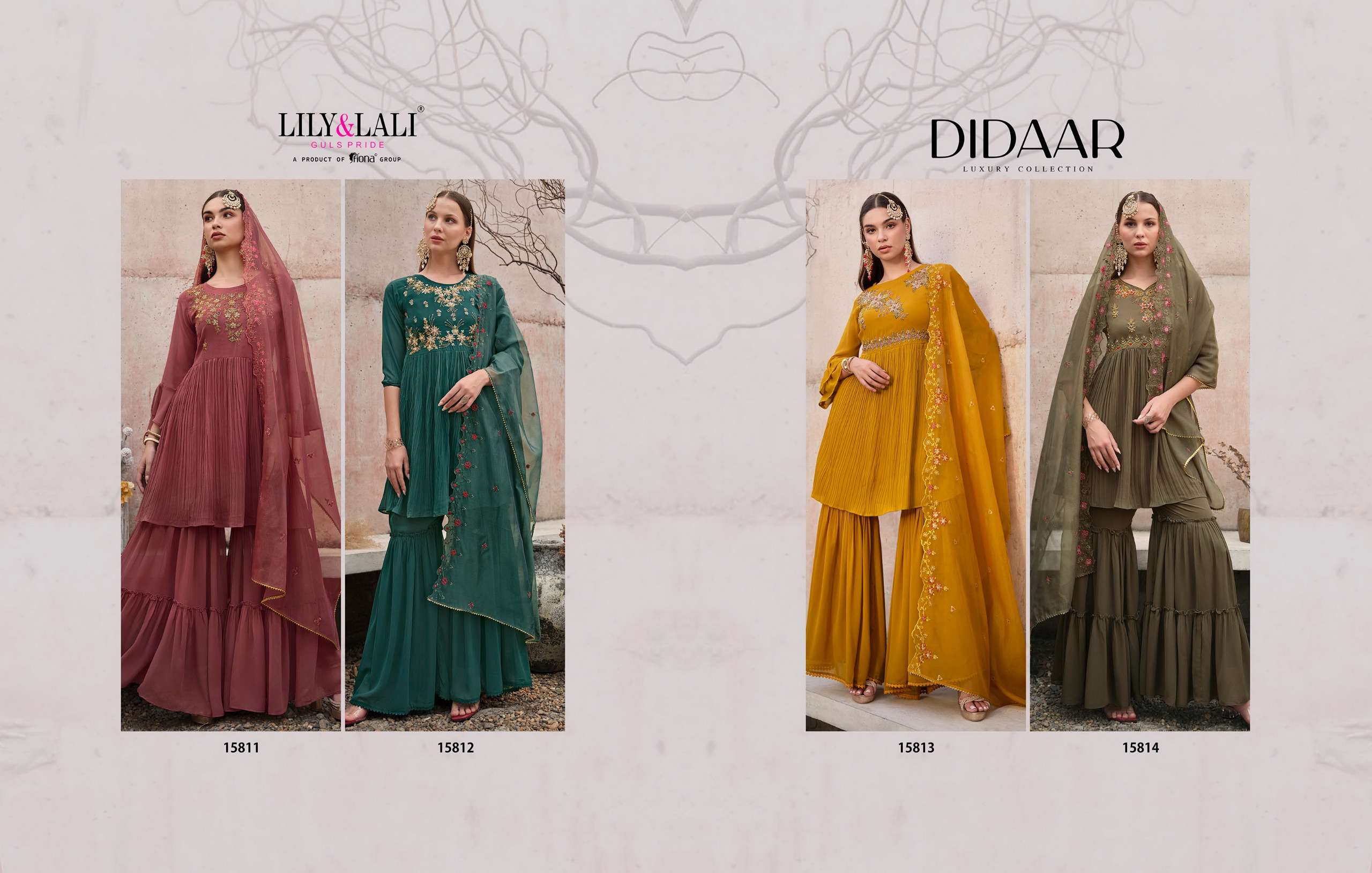 LILY AND LALI DIDAAR DESIGNER SHARARA SUIT