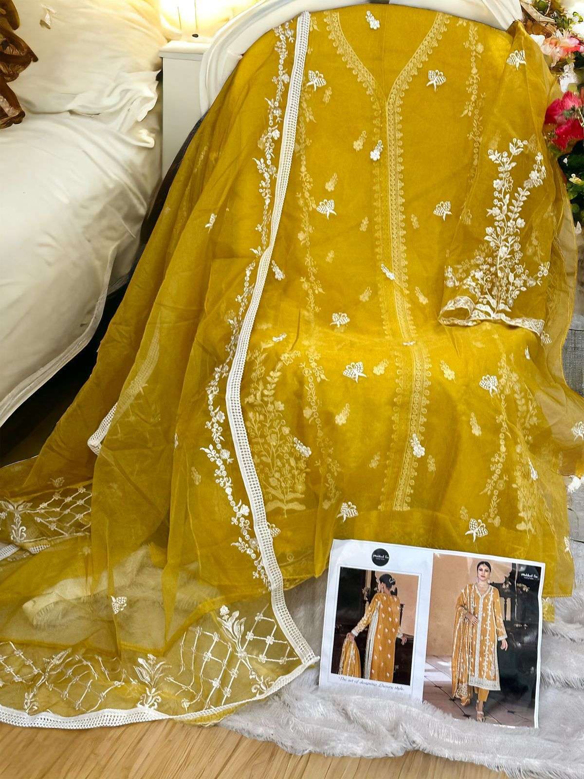 MEHBOOB TEX D NO 1242 ORGANZA BEAUTIFUL DESIGNER SUIT
