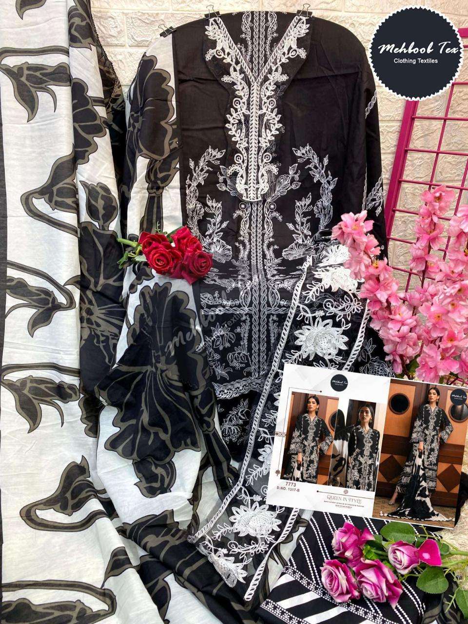 MEHBOOB TEX D NO 1371 COTTON FANCY SALWAR KAMEEZ 