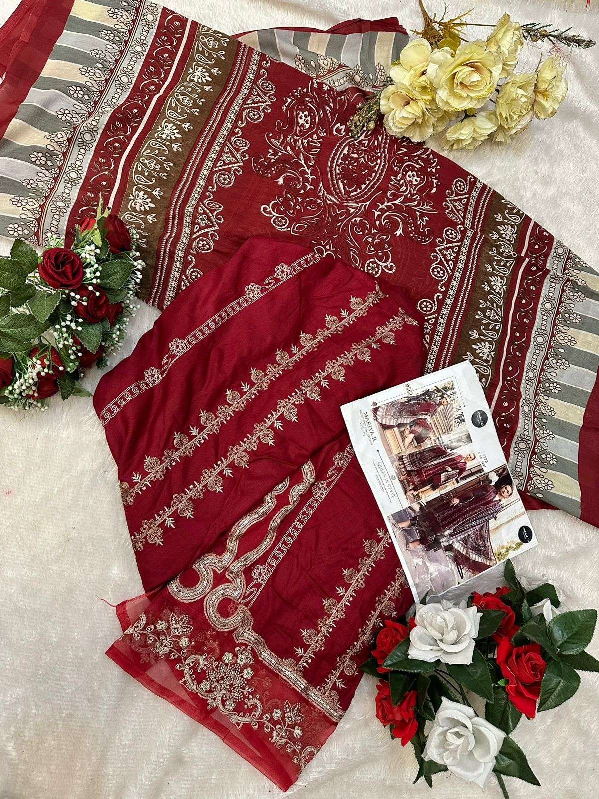 MEHBOOB TEX MARIA B EXCLUSIVE COLLECTION VOL 1 COTTON SUIT