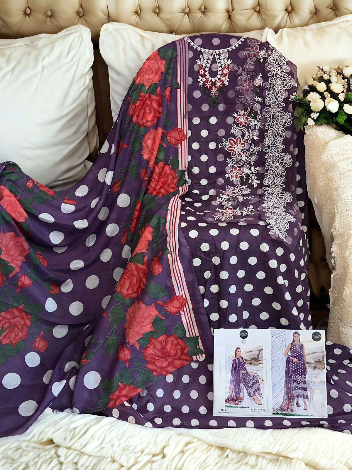 MEHBOOB TEX SAADIA ASAD SUMMER COLLCTION COTTON SUIT