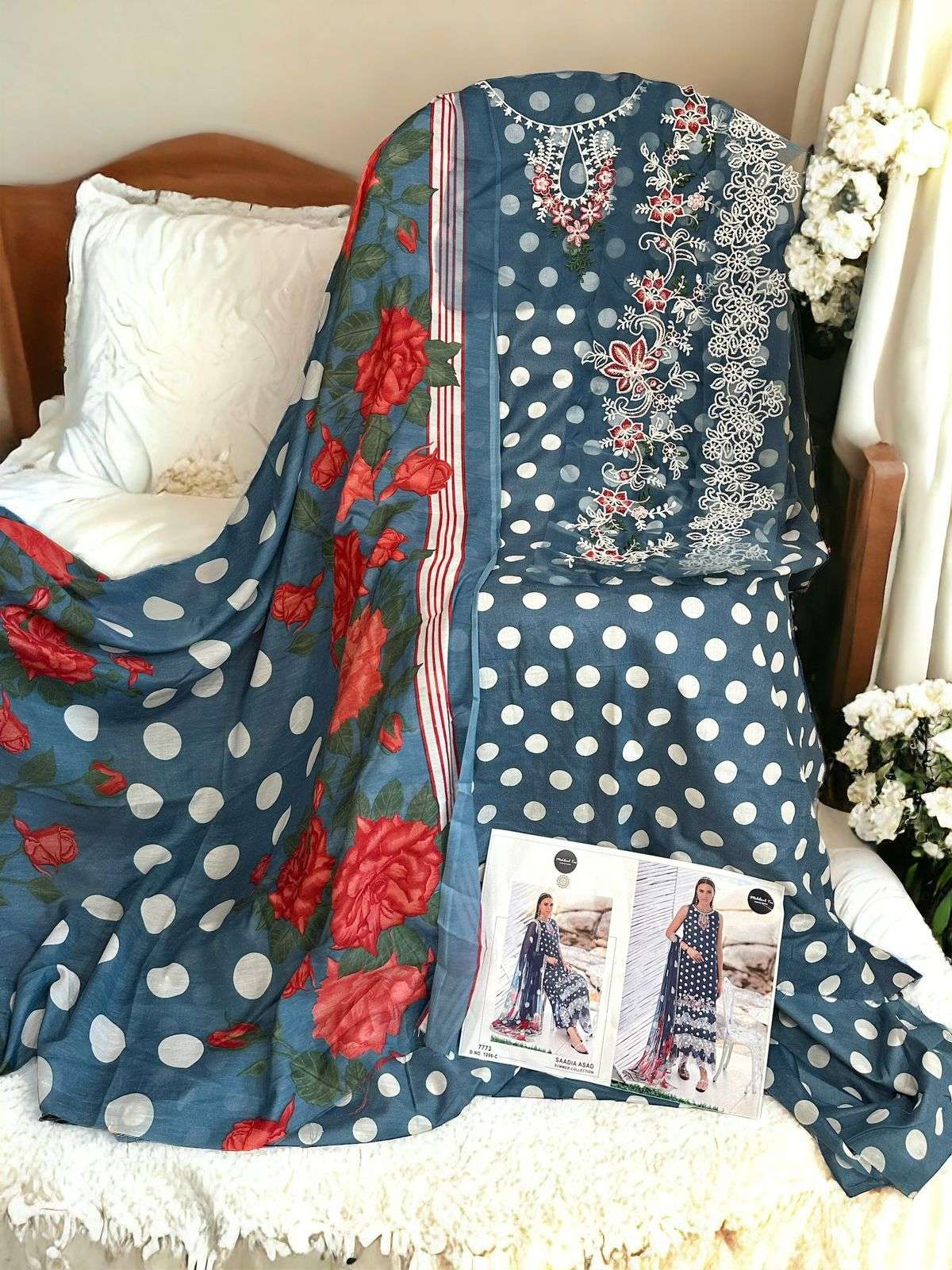 MEHBOOB TEX SAADIA ASAD SUMMER COLLCTION COTTON SUIT