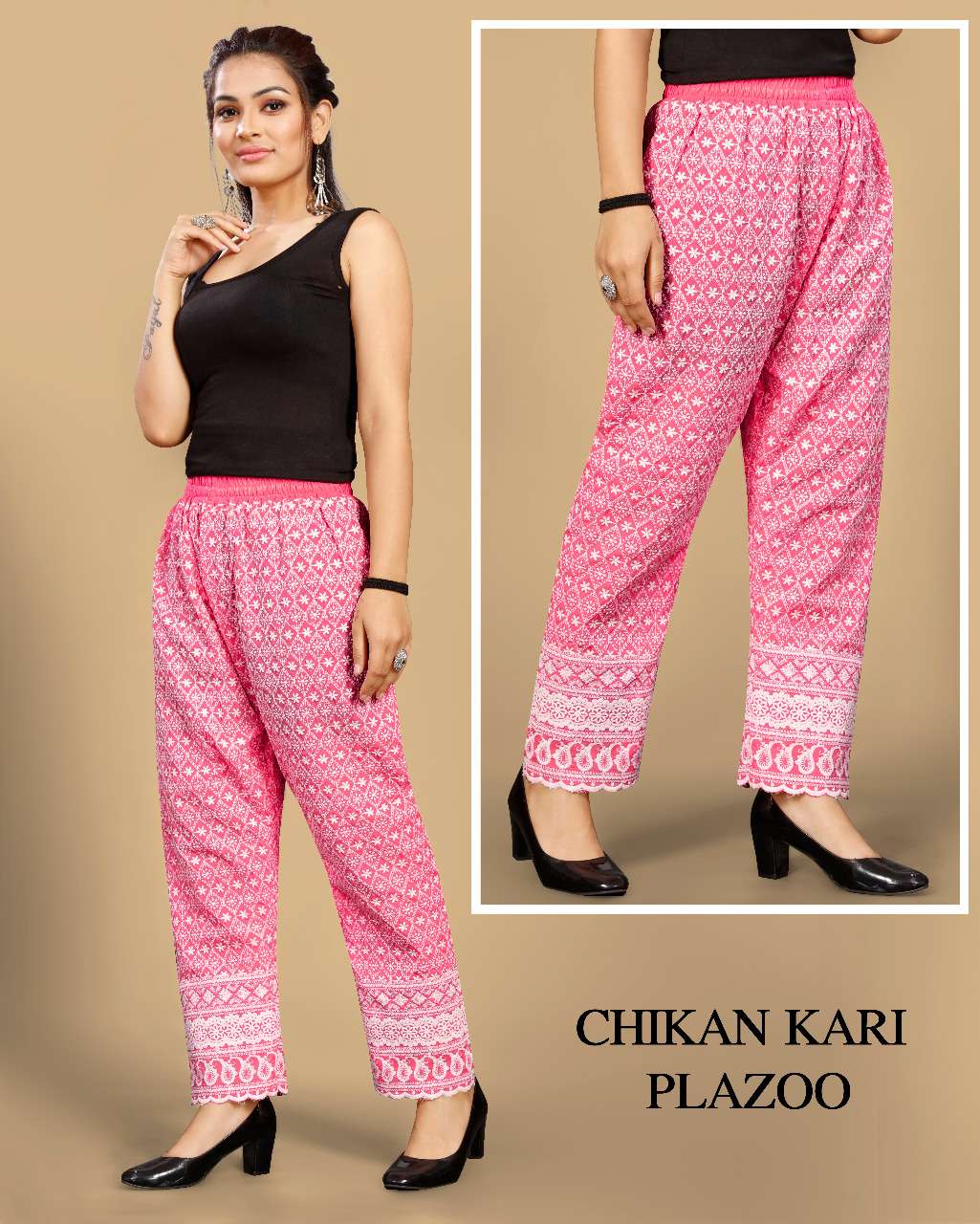 MF CHIKANKARI PLAZOO BOTTOM WEAR COLLECTION