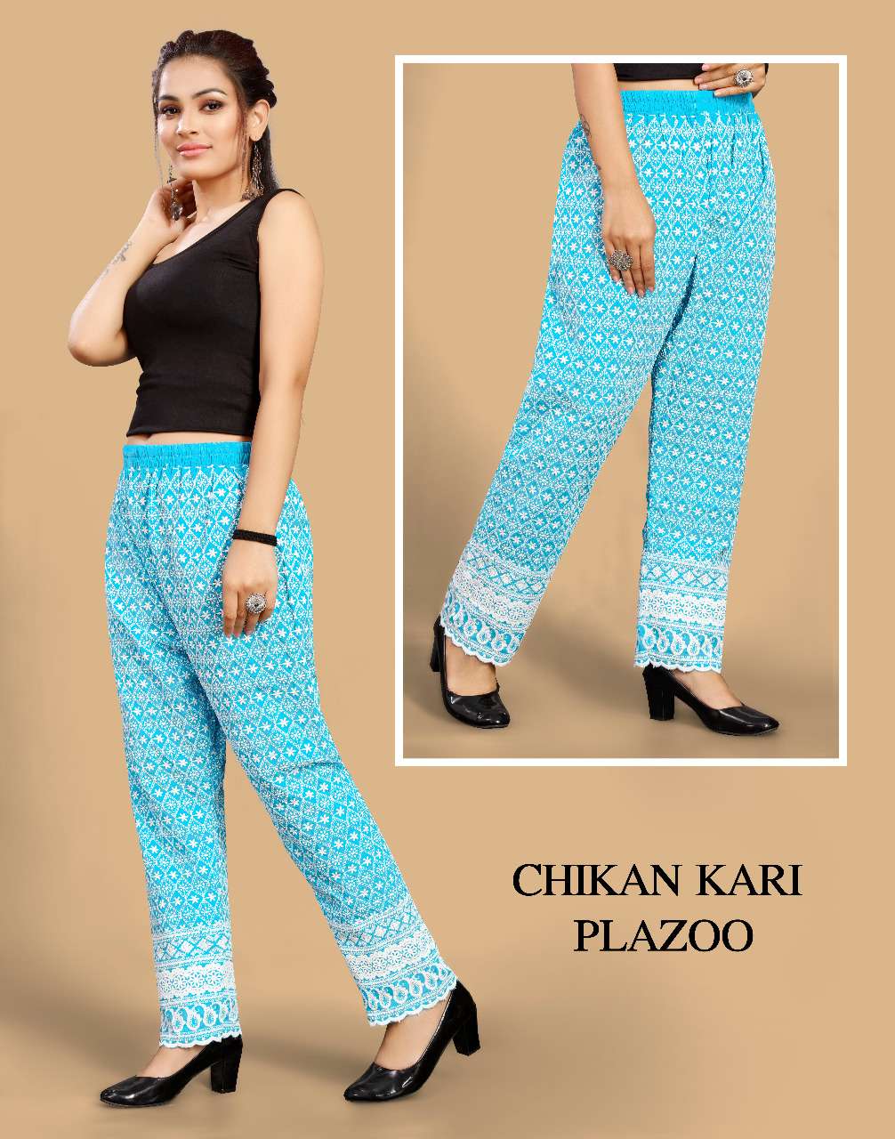 MF CHIKANKARI PLAZOO BOTTOM WEAR COLLECTION